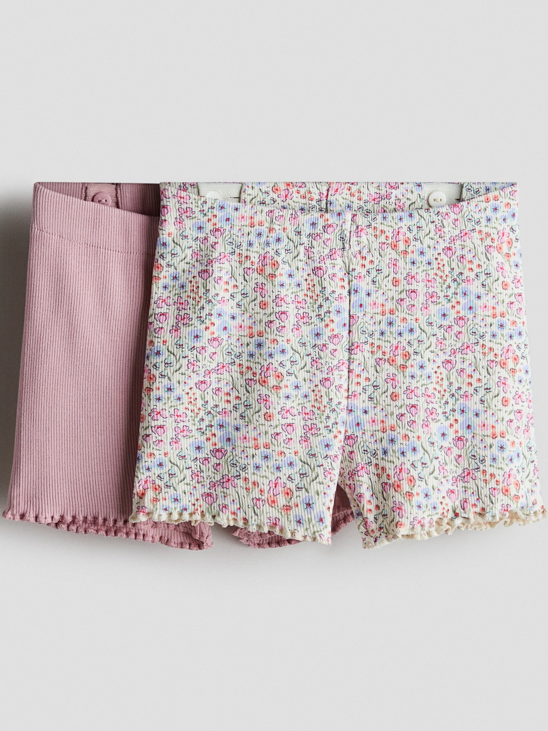 H&M 2-Pack Ribbed Cotton Cycling Shorts