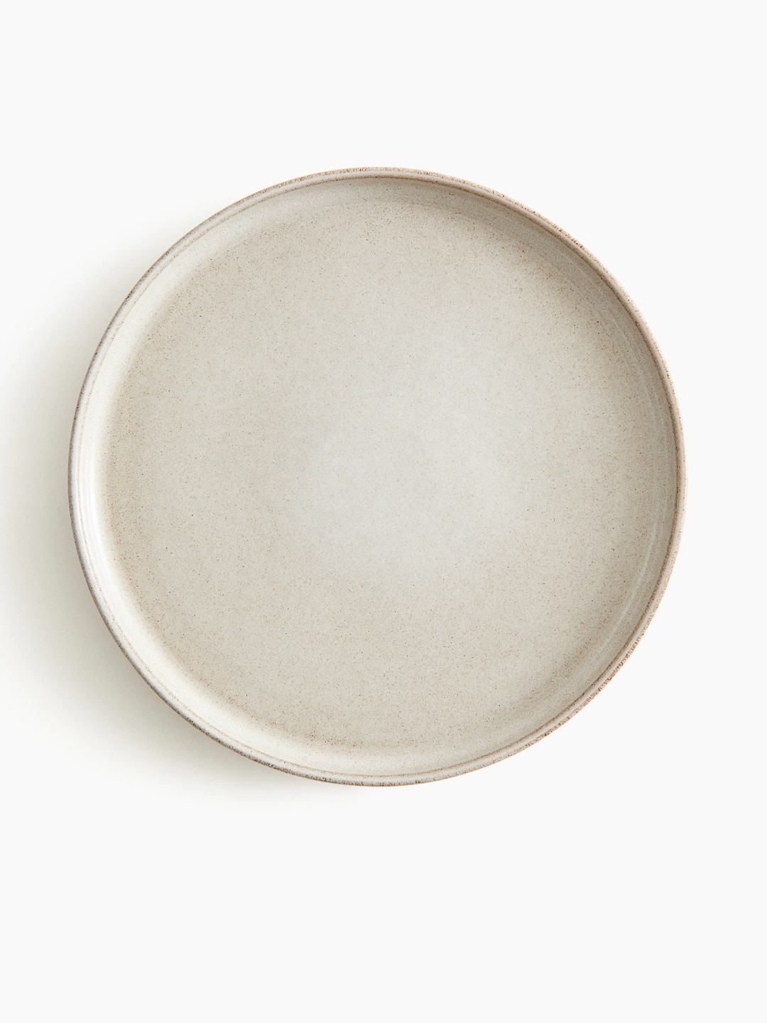 H&M Beige-Coloured Large Stoneware Plate