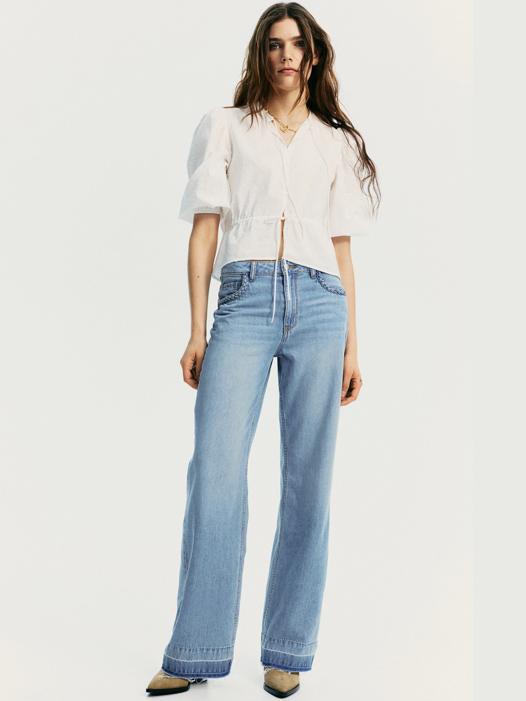 H&M Wide High Jeans