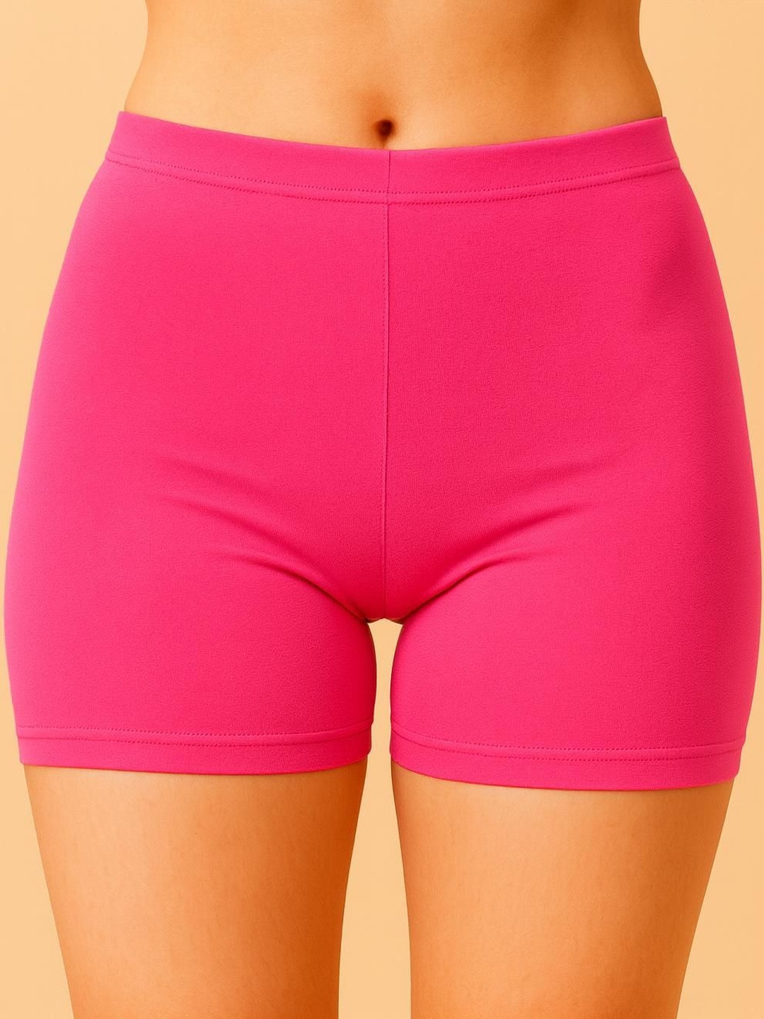 UllasPemium Set Of 2 Pink & Black High Coverage Cotton Concealed Waistband Stretch Briefs