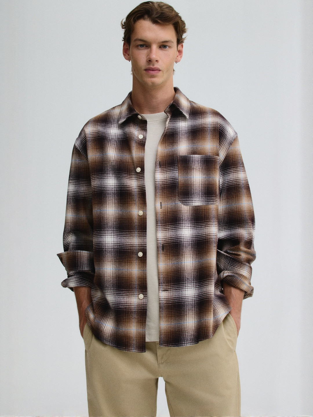 H&M Loose Fit Flannel Shirt