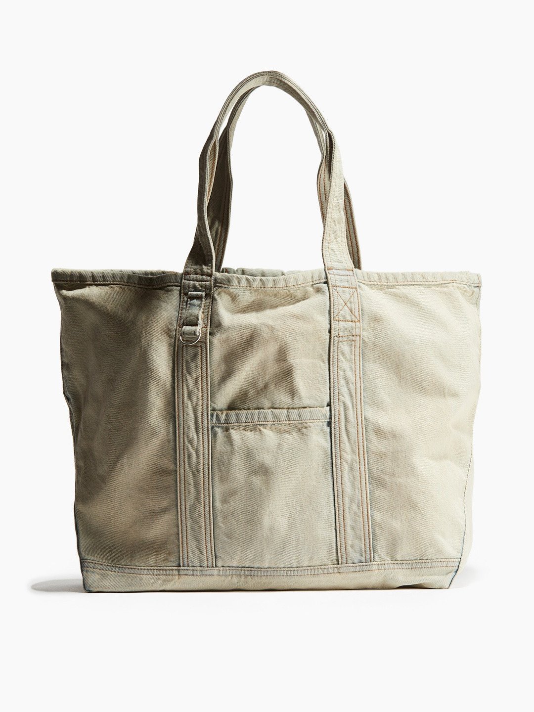 H&M Washed-look Denim Shopper