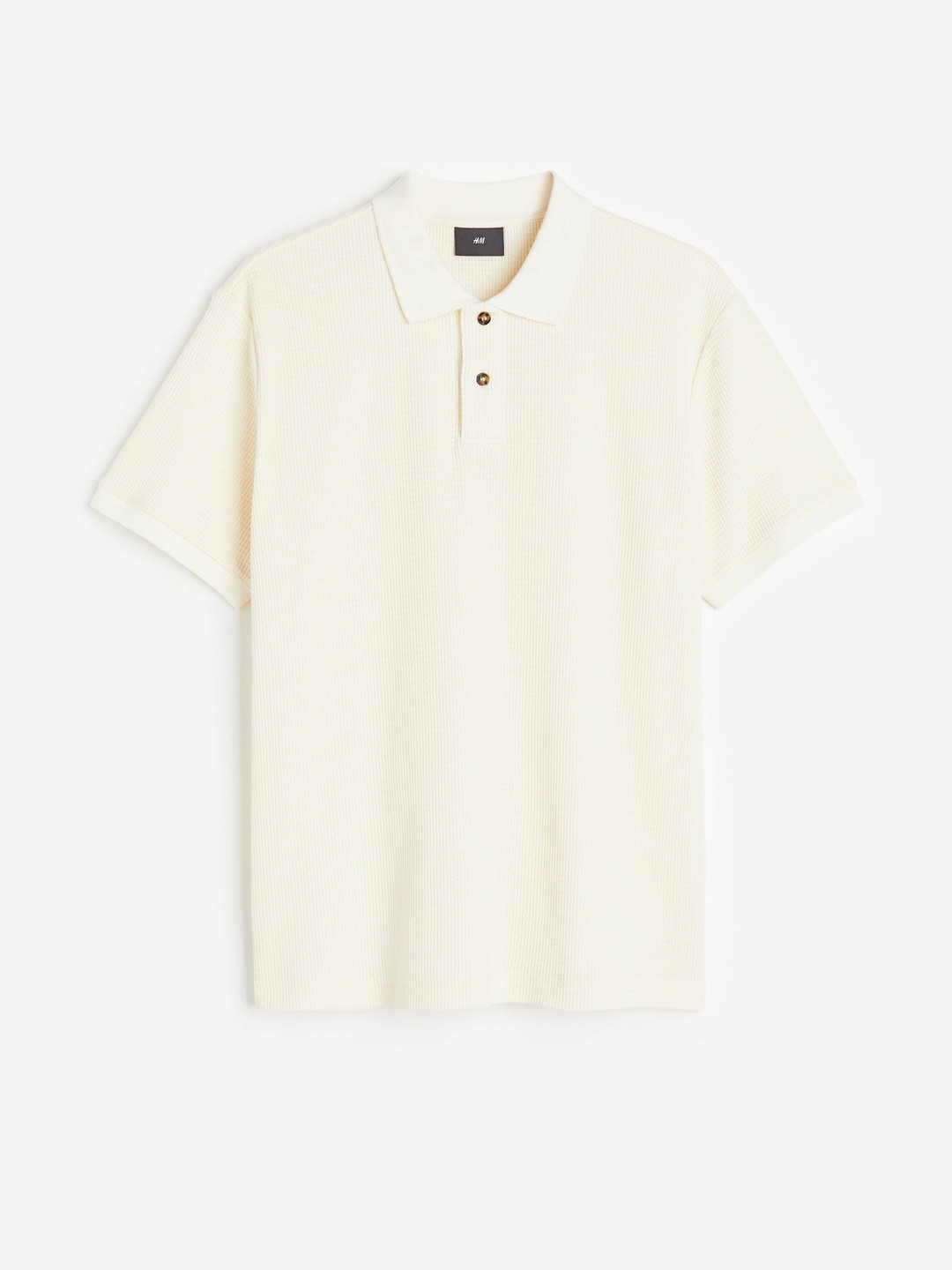 H&M Slim Fit Waffled Polo Shirt