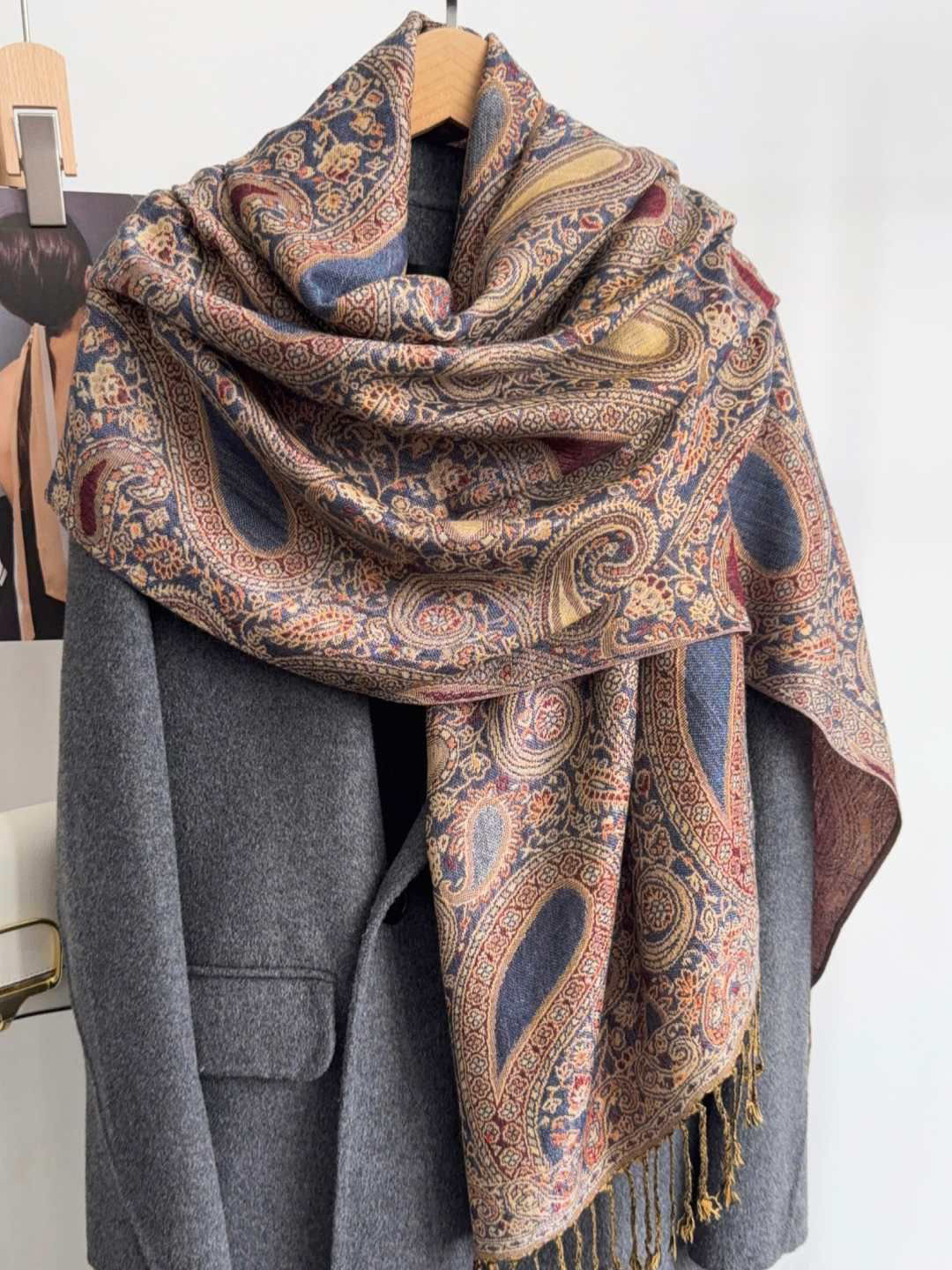 CrossKulture Paisley Woven Design Modal Shawl