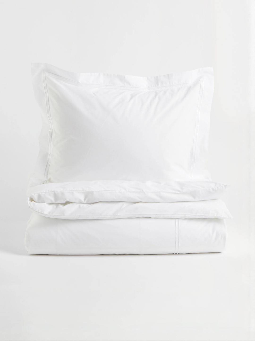 H&M White Pure Cotton Percale Single Duvet Cover Set