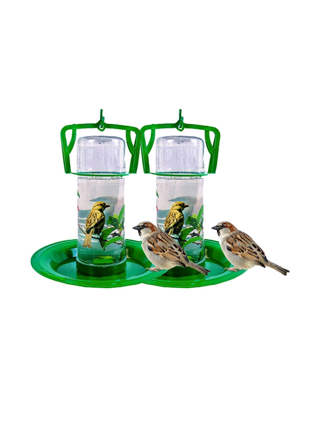 AMIJIVDAYA Pack of 2 Medium Water Feeder For Birds with Hanging Hook
