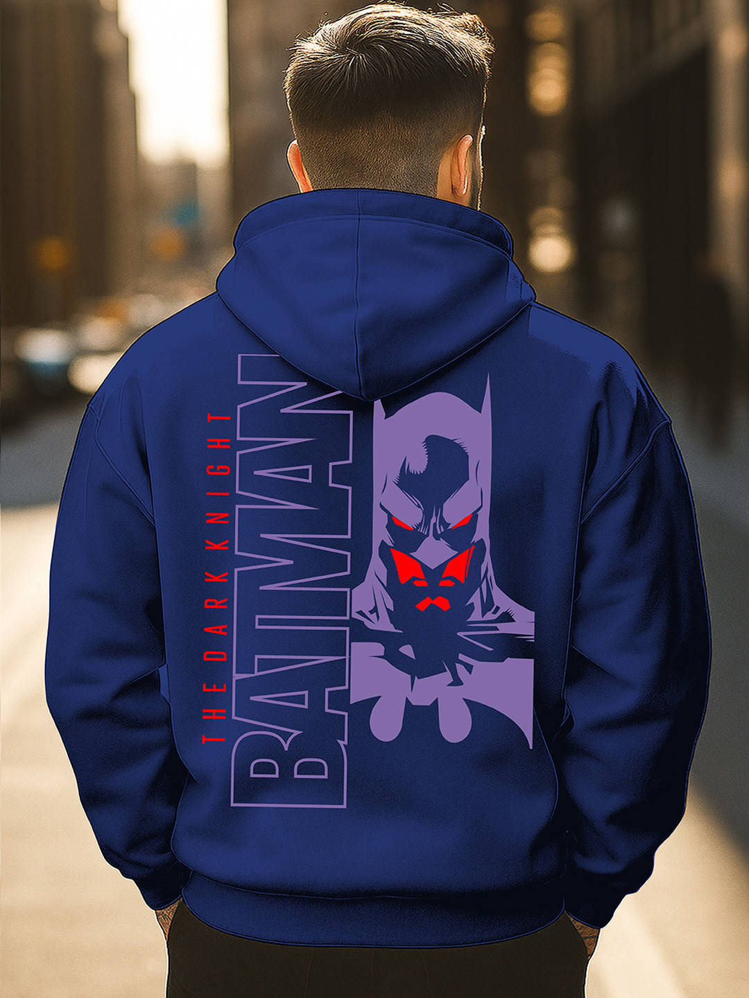 Triptee Men Batman Superhero Hooded Sweatshirt