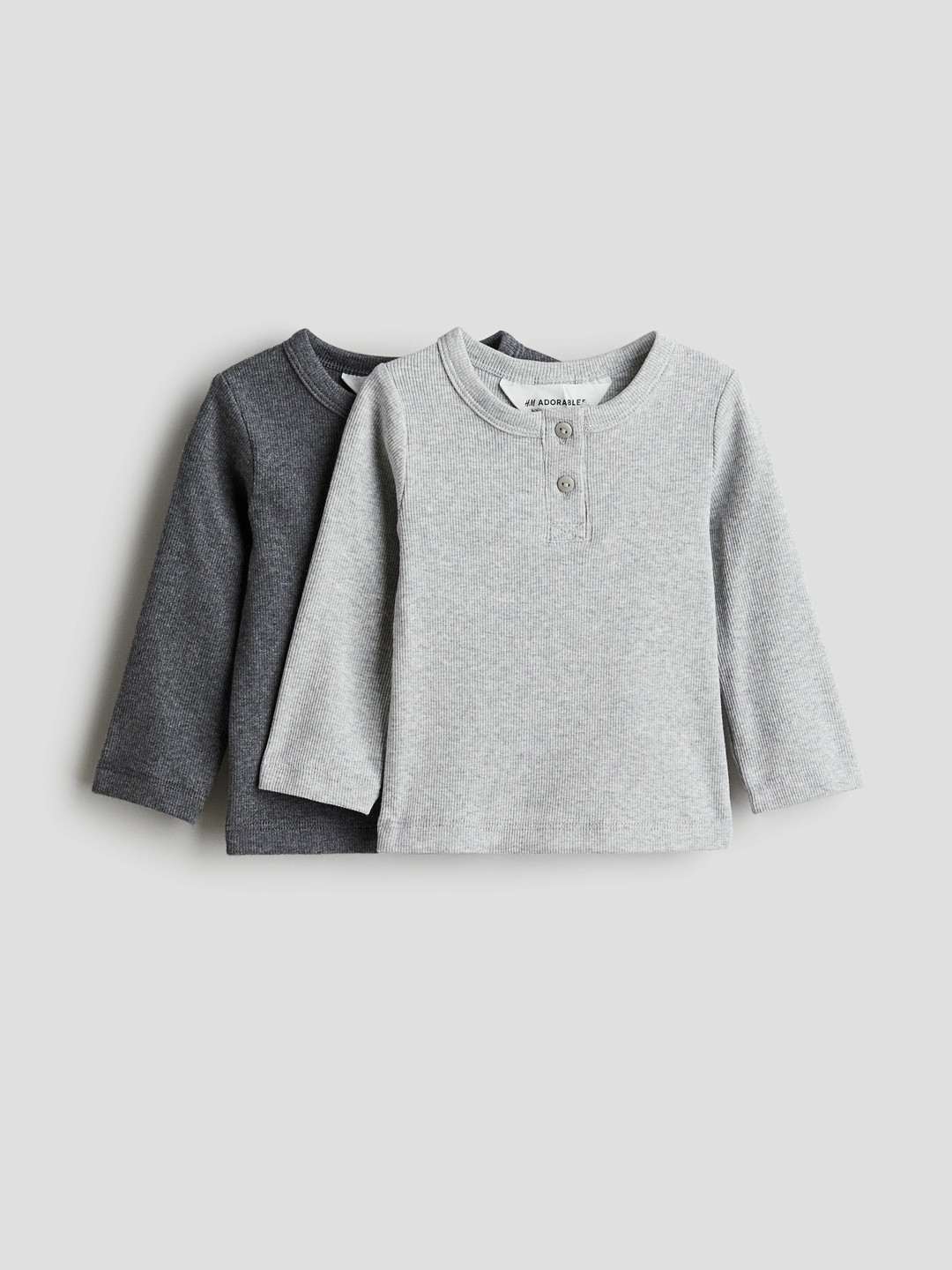 H&M 2-Pack Cotton Henley Tops