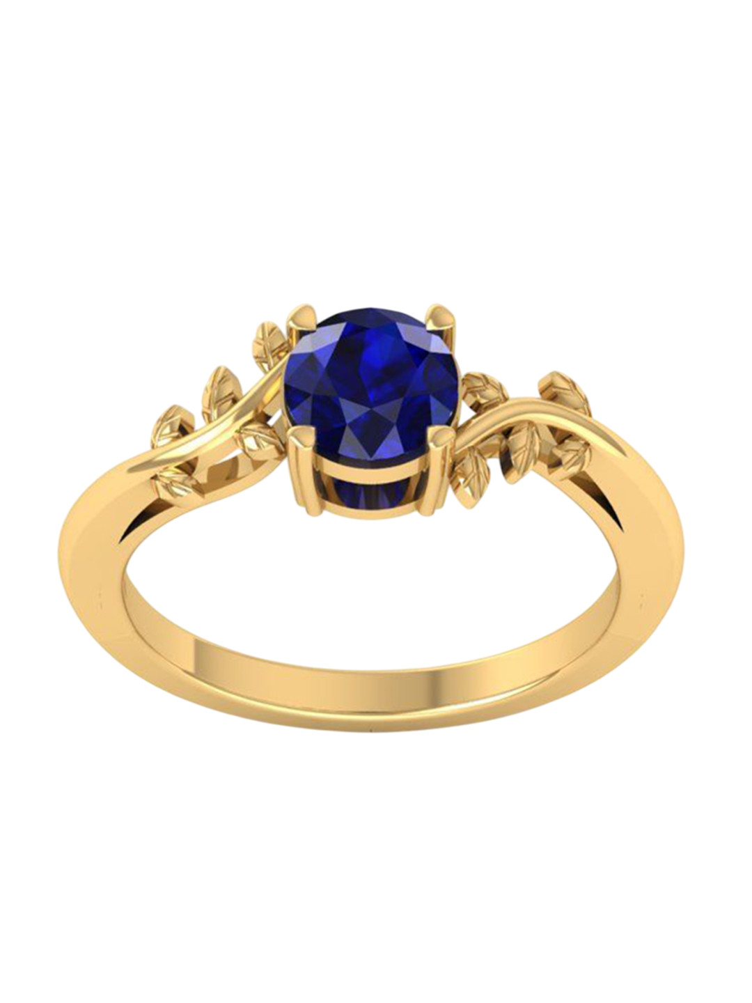 Smartwood Sterling Silver 14 K Gold-Plated Cubic Zirconia Studded Finger Ring