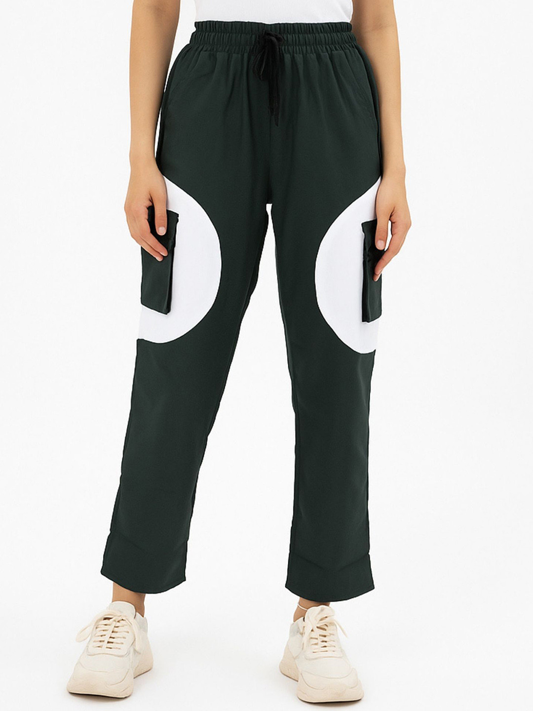 ADDYVERO Women Classic Loose Fit High-Rise Wrinkle Trousers