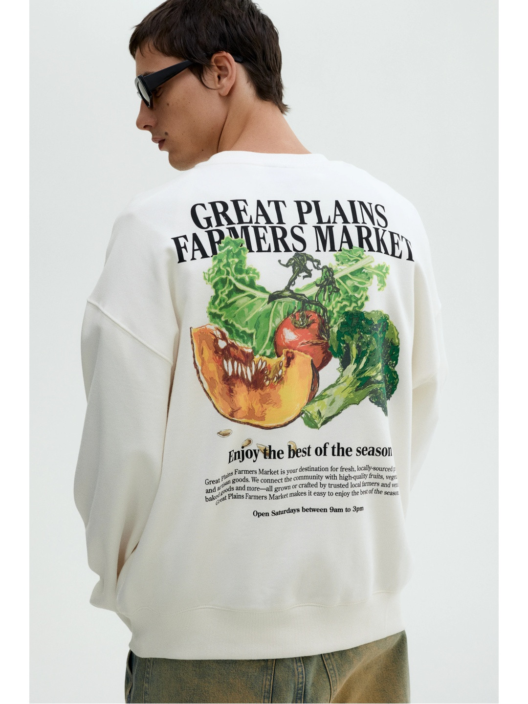 H&M Oversized Fit Printed Sweatshirt