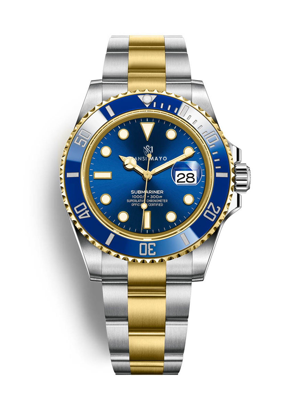 SANSIMAYO Zoro Men Dial & Stainless Steel Straps Analogue Watch SM-M-95-TTSG-SG-BL