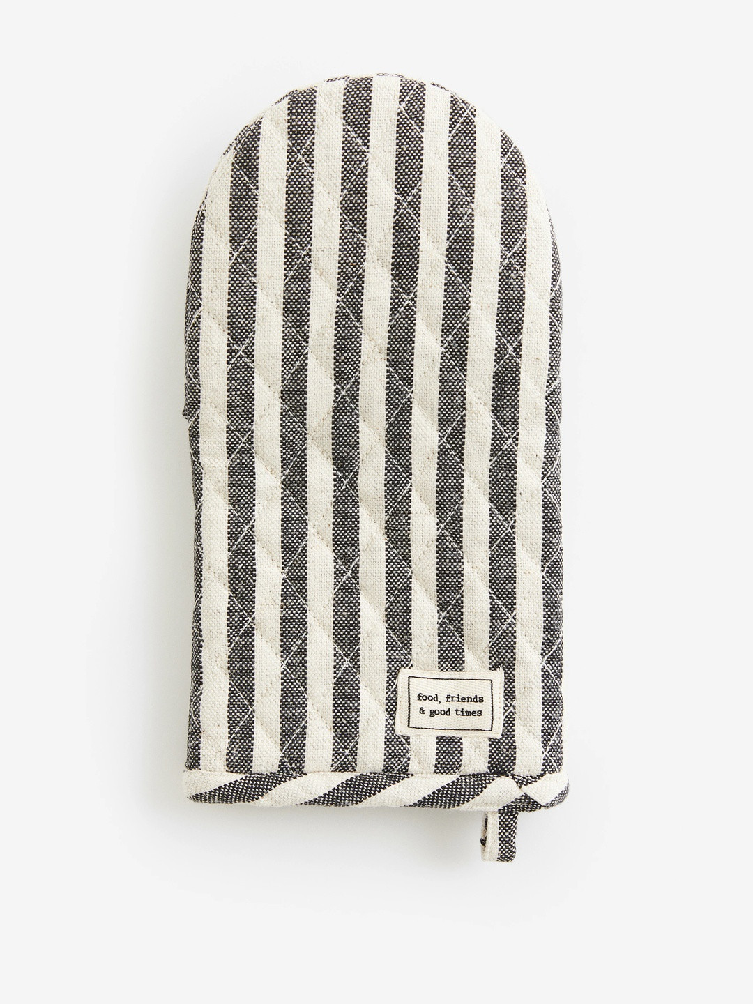H&M Grey & Off-White Striped Oven Glove