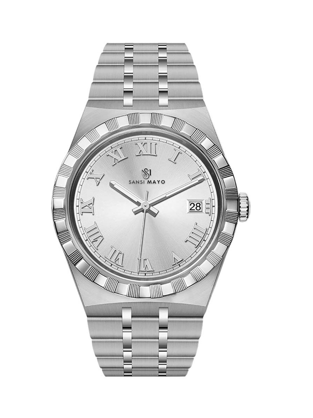 SANSIMAYO Divas Series Men Bracelet Style Straps Analogue Watch SM-M-200-S-S-GR