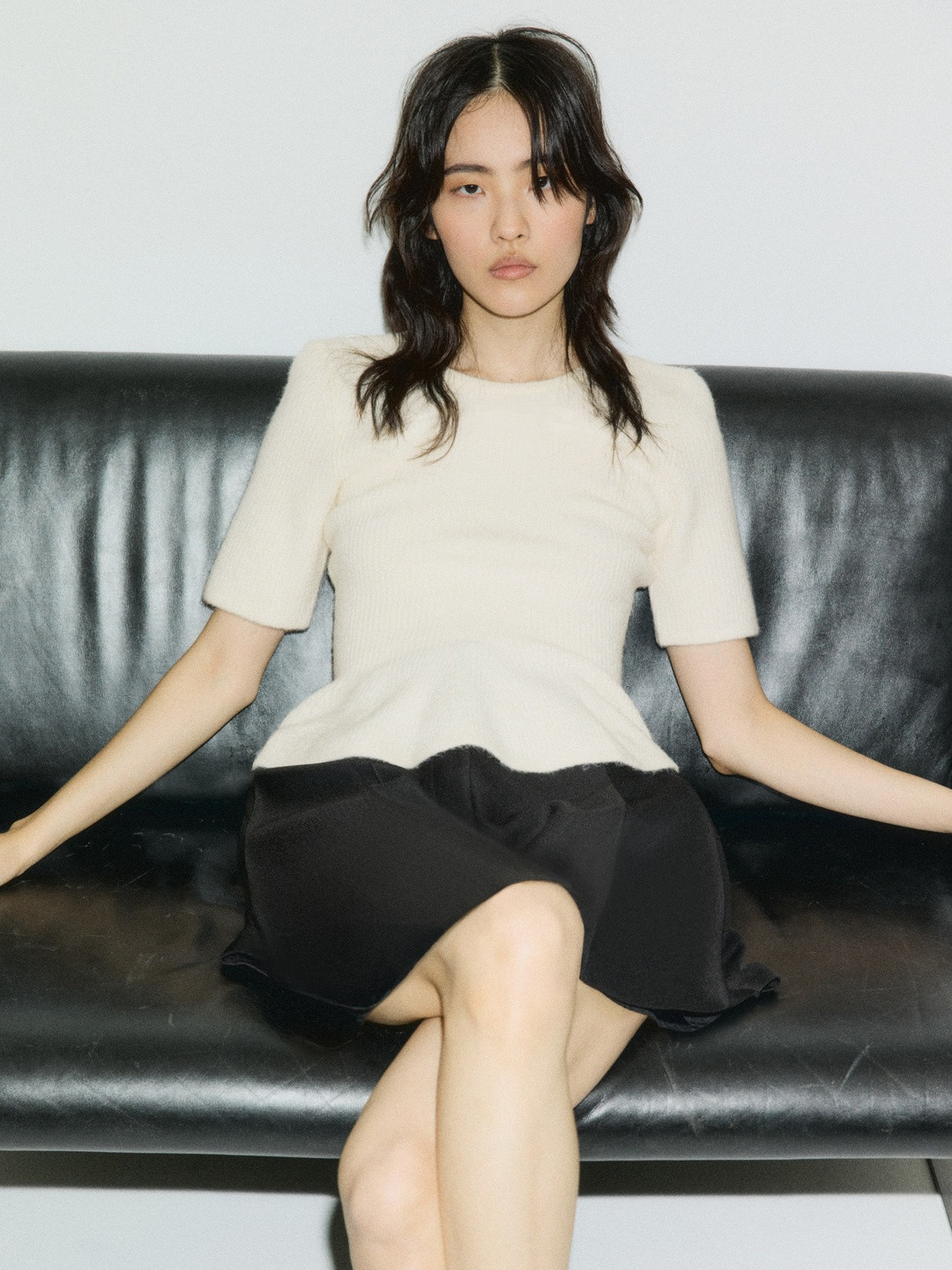 H&M Rib-Knit Peplum Top