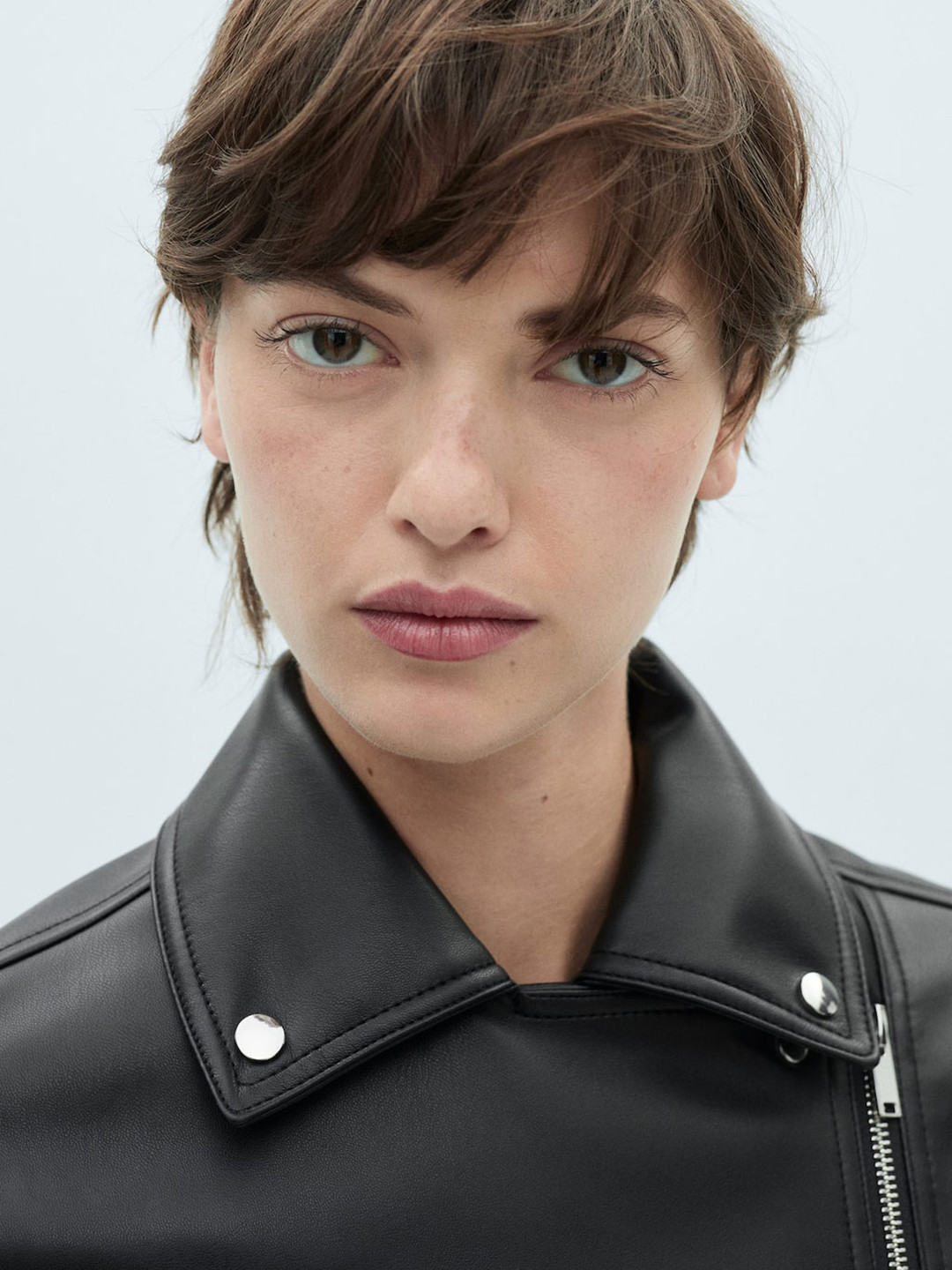 MANGO Faux Leather Biker Jacket