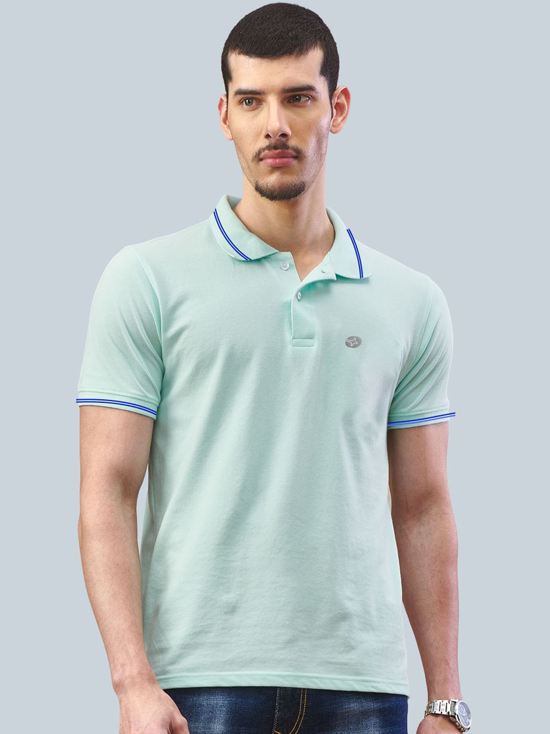 LUX NITRO Men Polo Collar Short Sleeves T-shirt