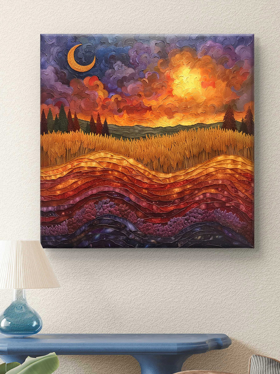 SAF Wooden Framed Nature Art Canvas Wall decor Painting