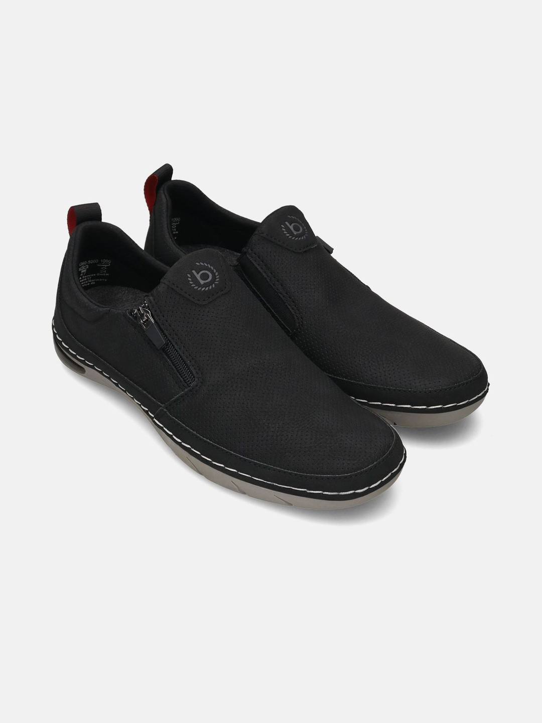 Bugatti Men Black Solid Synthetic Slip-On Casual  Sneakers