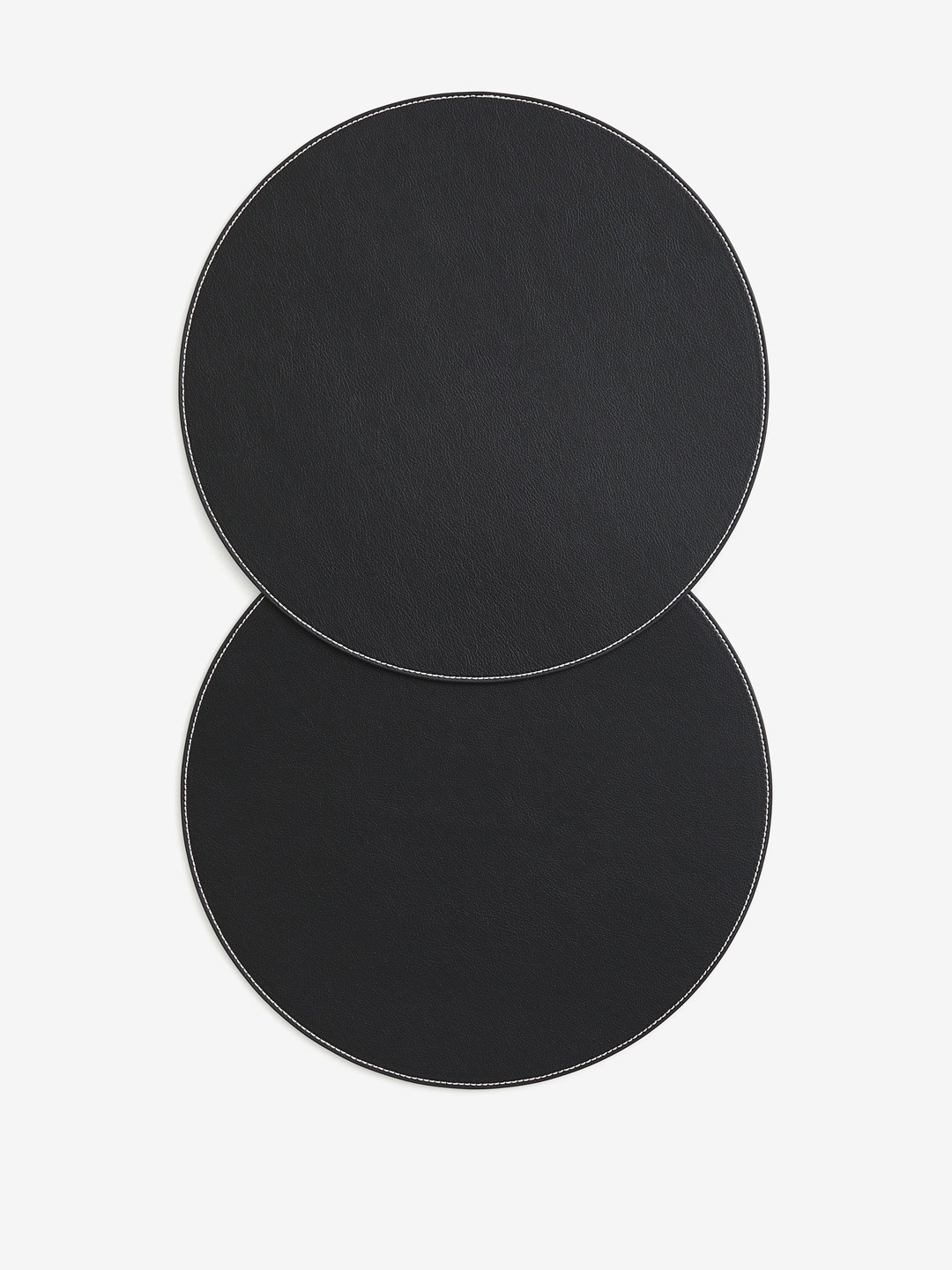 H&M Black 2-Pack Round Place Mats