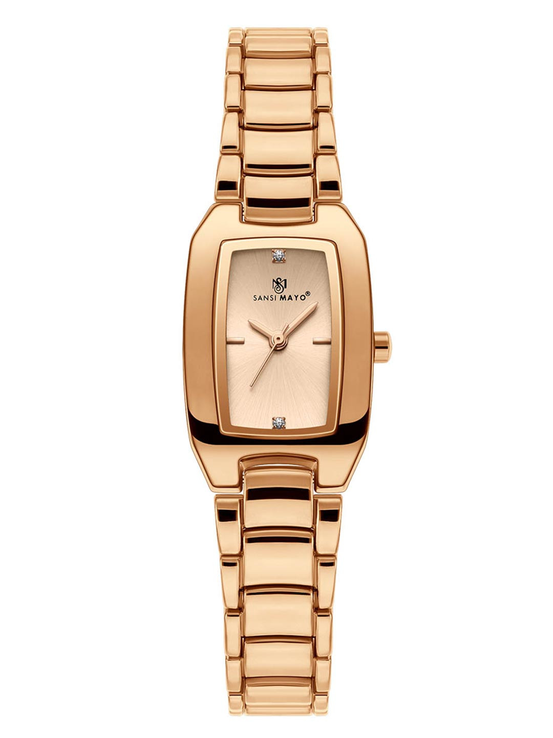 SANSIMAYO Women Rectangular Dial & Bracelet Style Straps Analogue Watch SM-L-213-RG-RG-RG