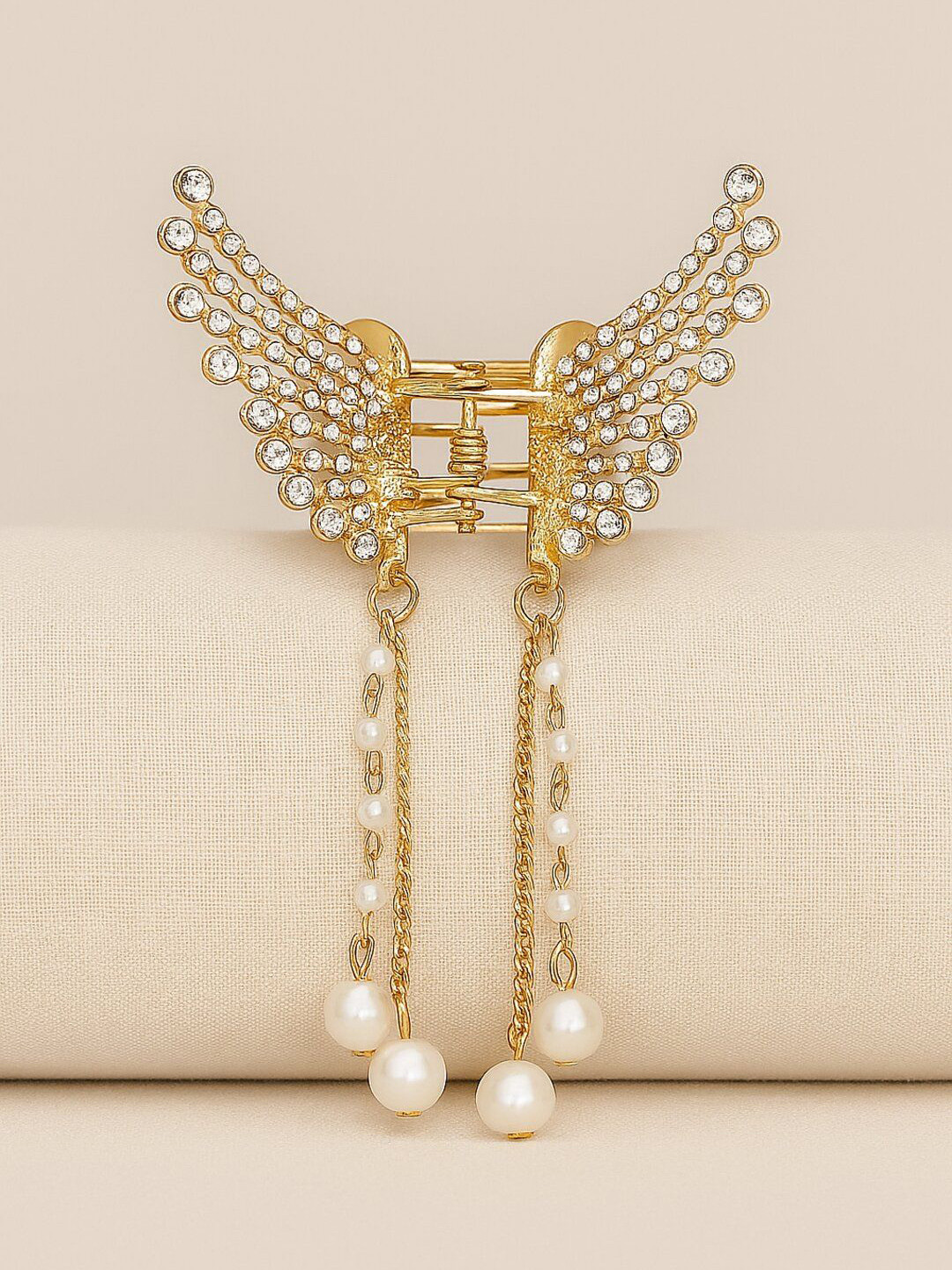 Haute Handles Women Wing Design Embellished Hair Claw Clip