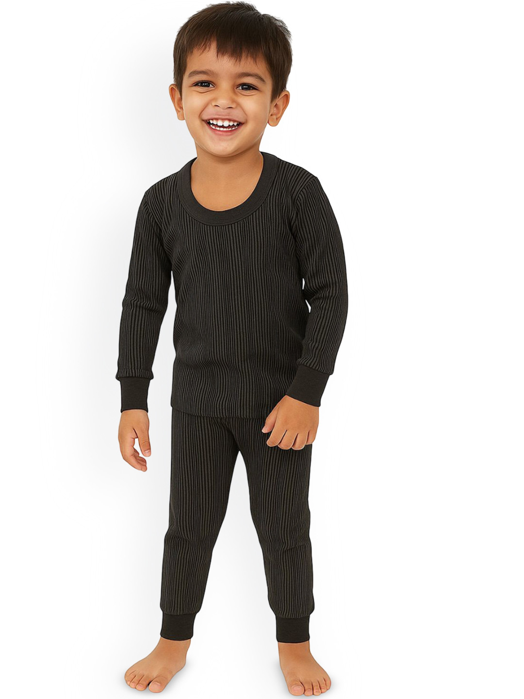 PRIME KNITS Boys Striped Cotton Thermal Set