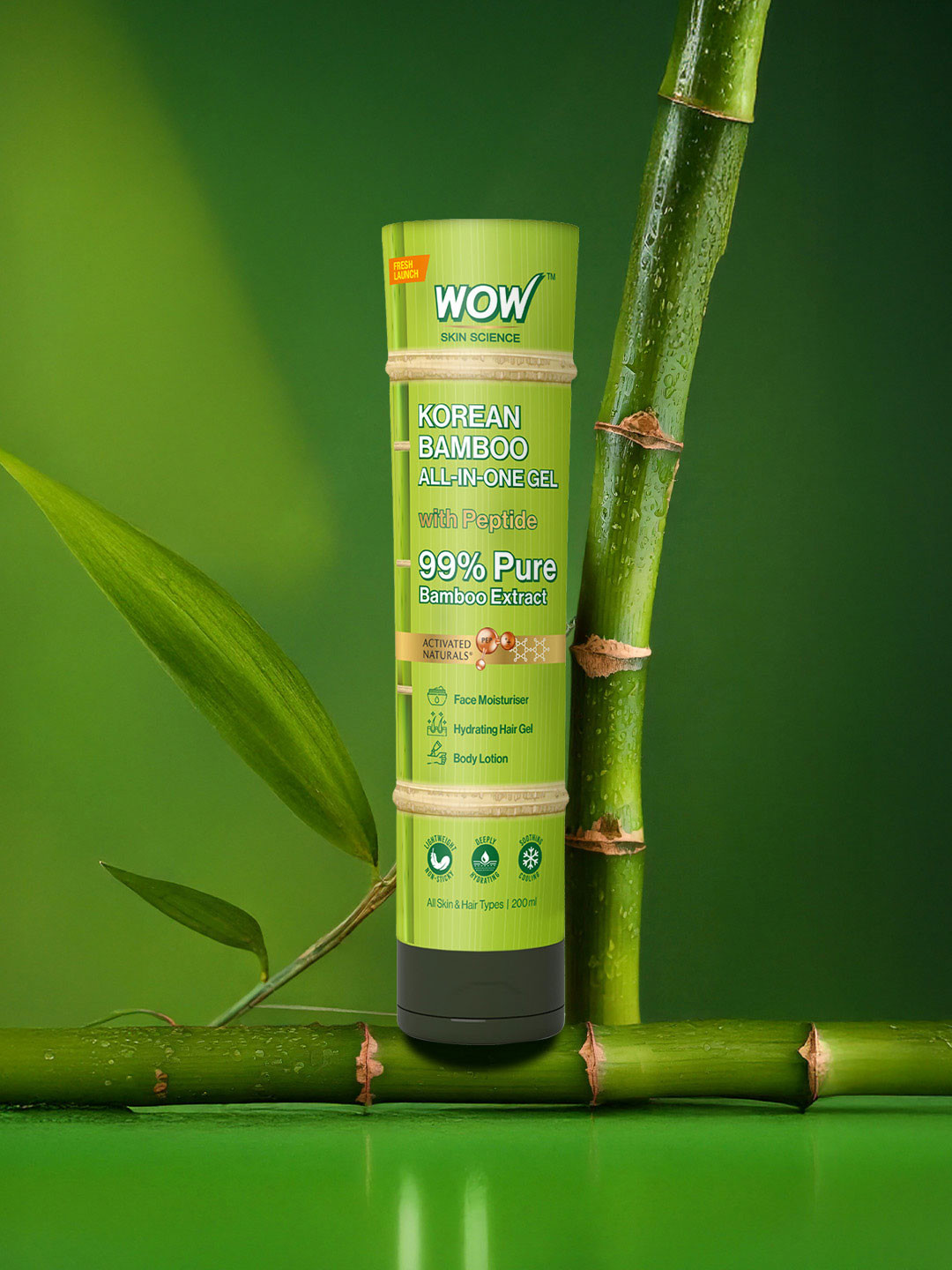 WOW SKIN SCIENCE Korean Bamboo Gel With Peptide - 200 ml