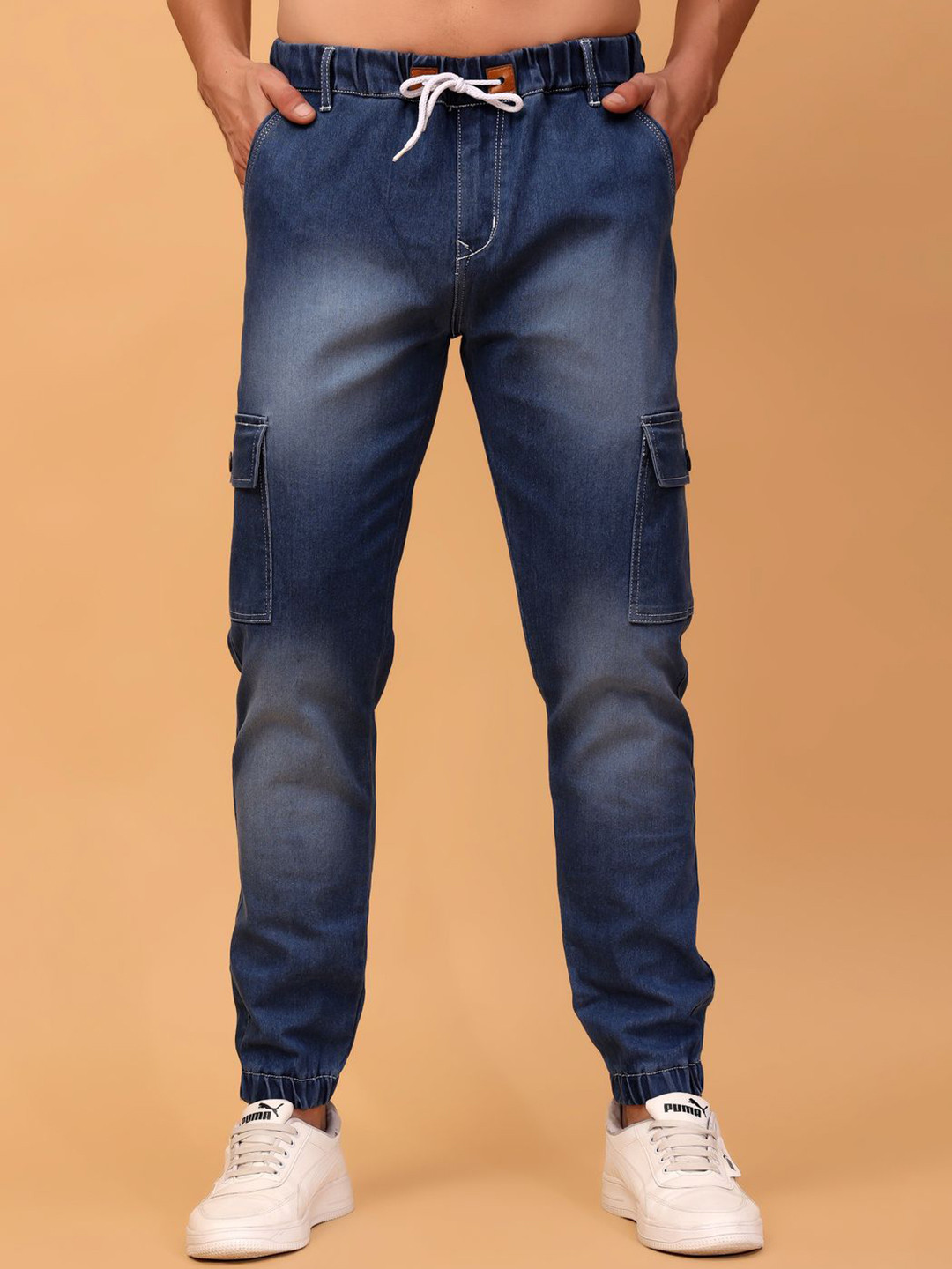 PRJ IN STYLE Men Mid-Rise Jogger Denim Jeans