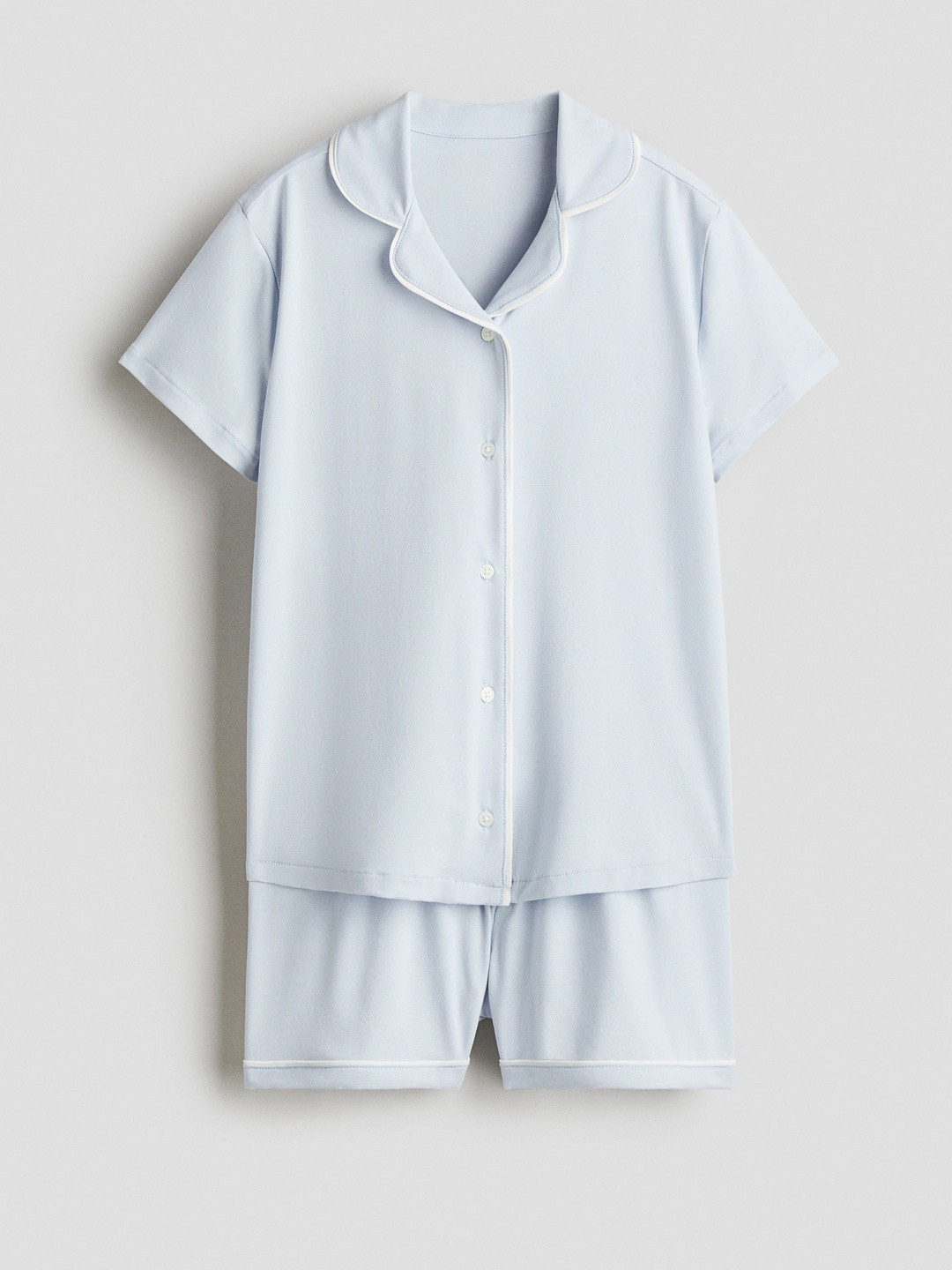 H&M Girls Lapel Collar Short Sleeve Night suit