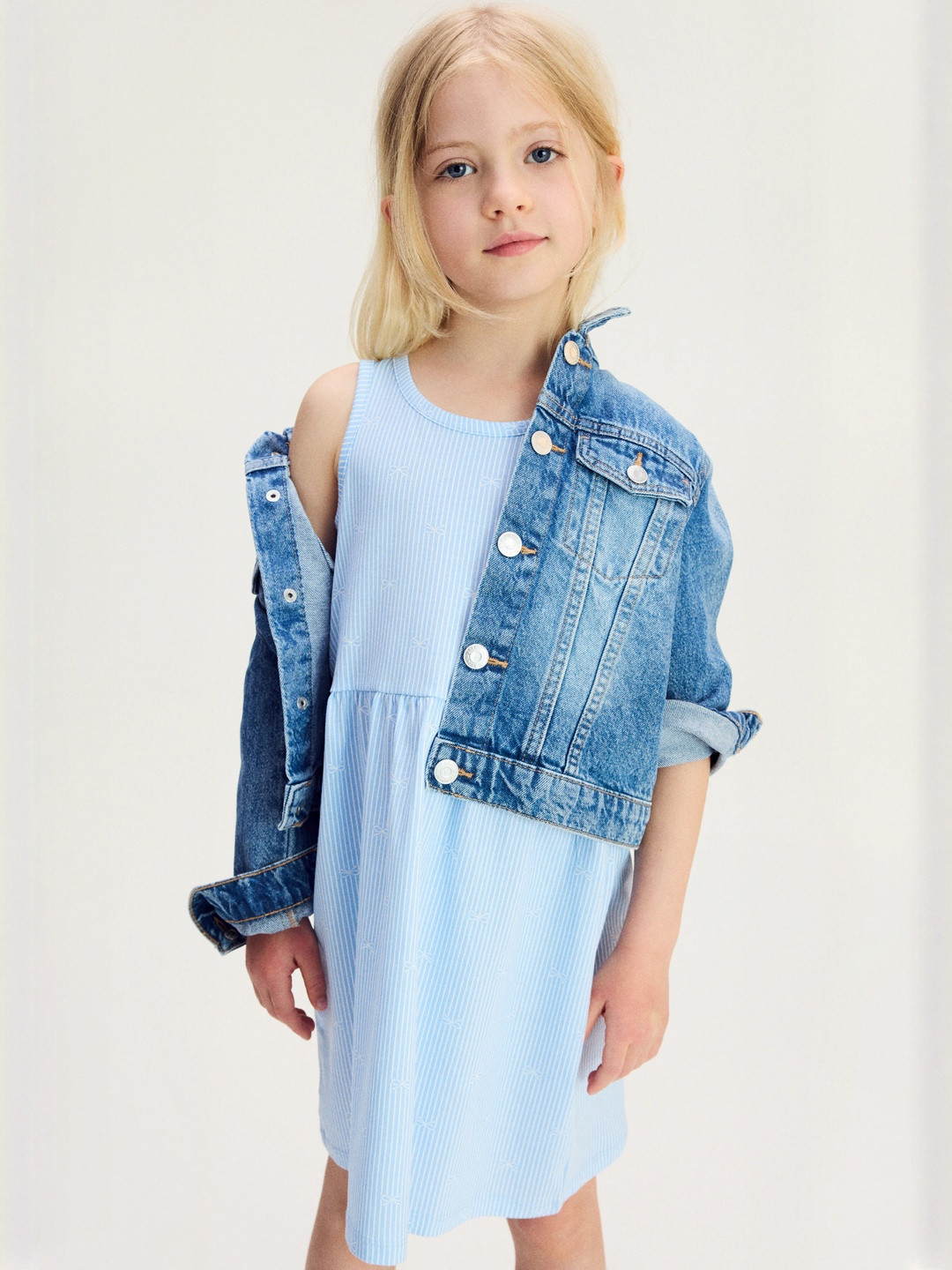 H&M Girls Patterned Cotton Dress