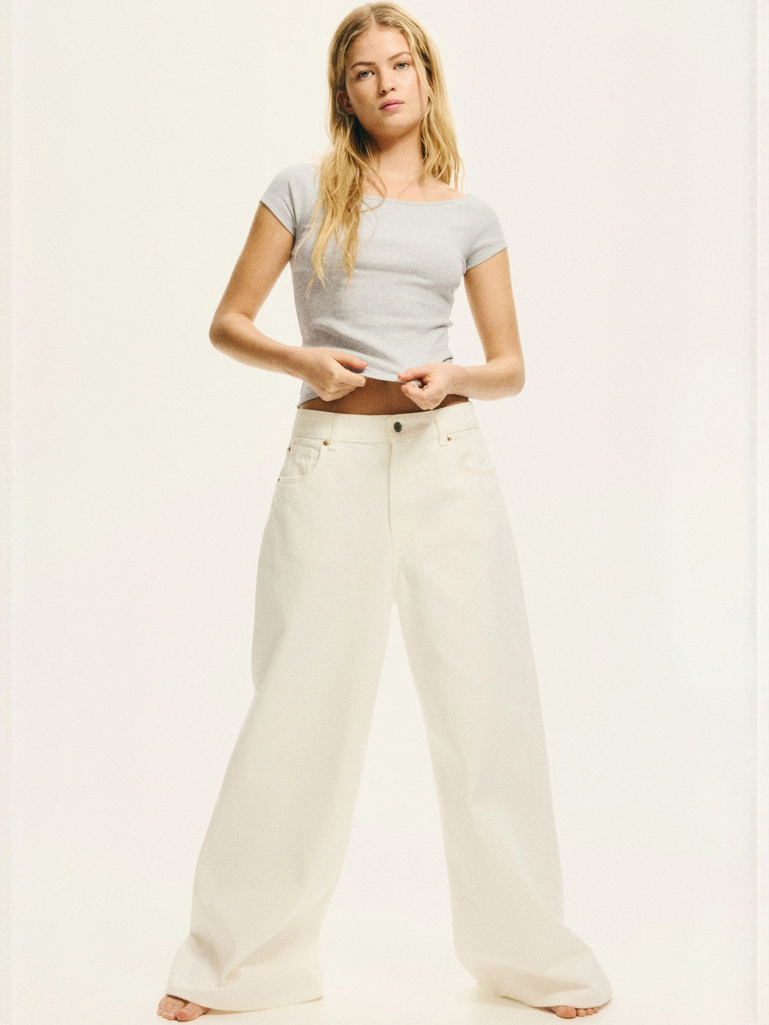 H&M Ribbed Off-The-Shoulder Top