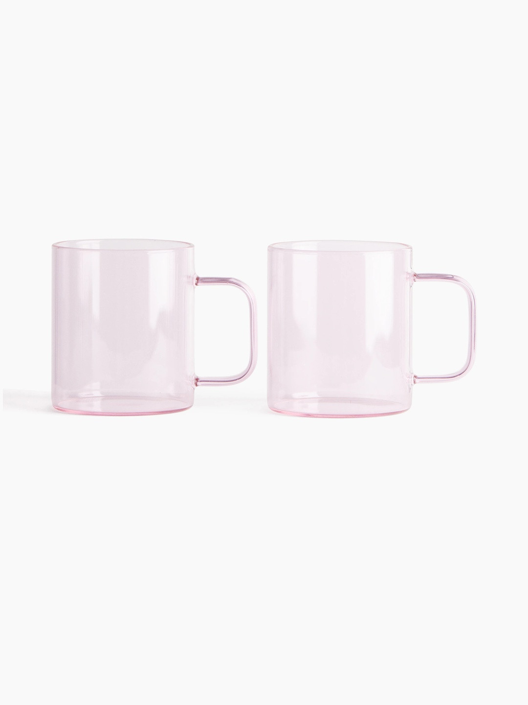 H&M Pink 2-Pack Glass Mugs