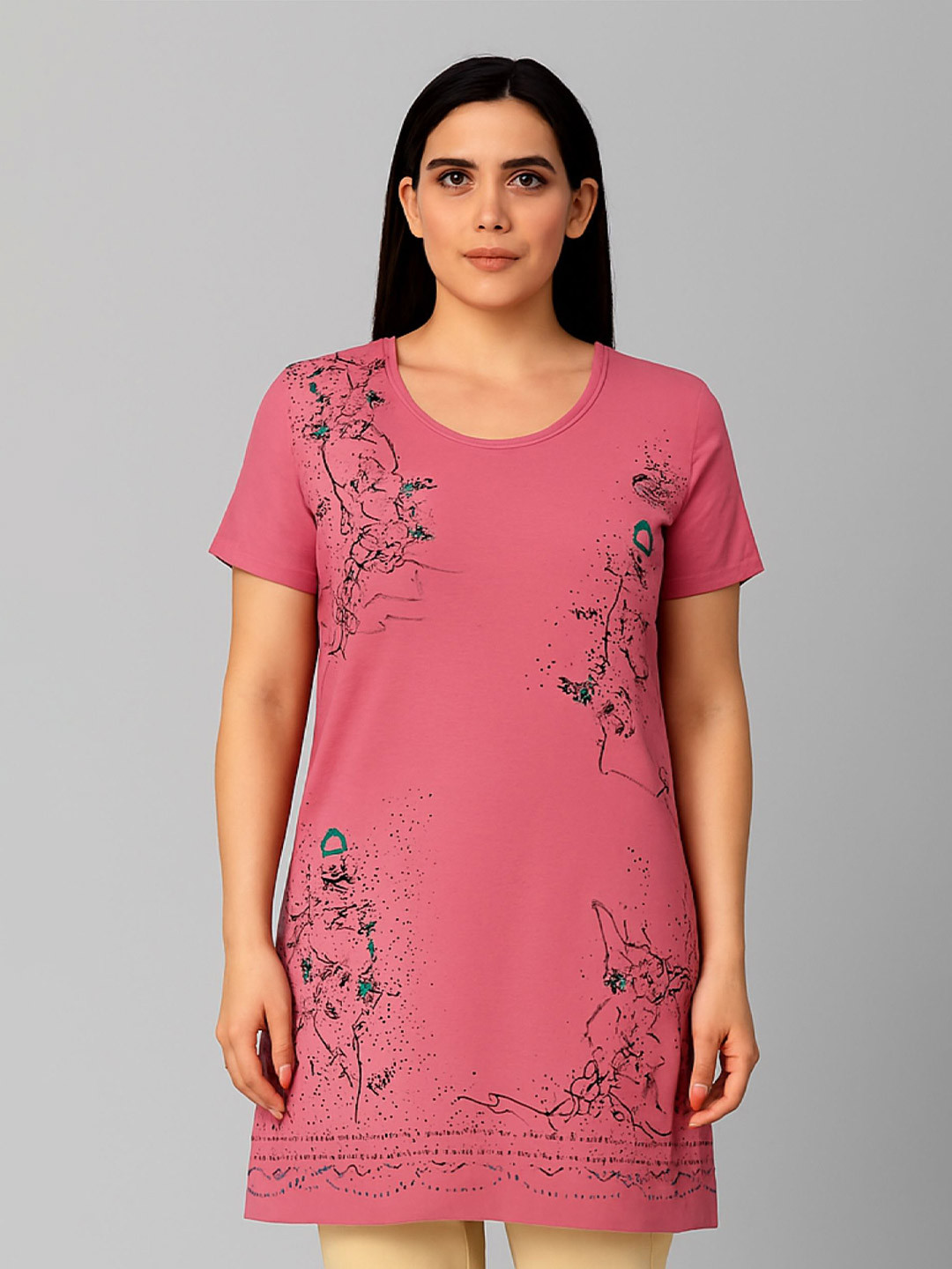 SANDPIPER Women Floral Printed Placement Print Cotton Top