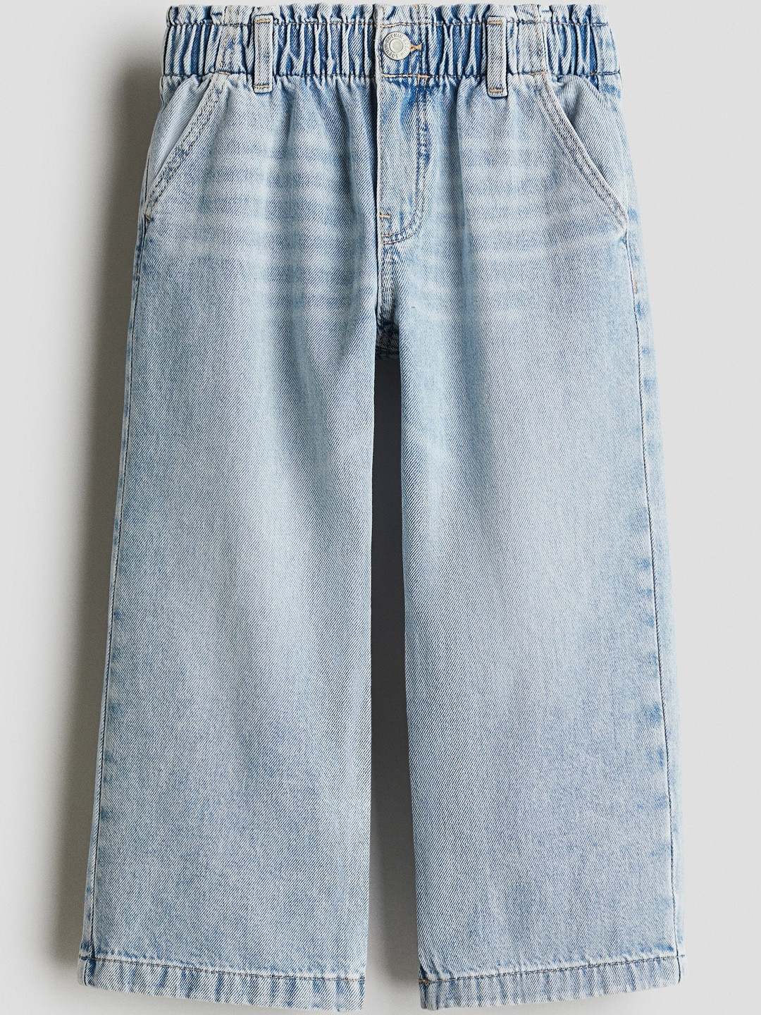 H&M Infant Girls Wide Leg Paper Bag Pure Cotton Jeans
