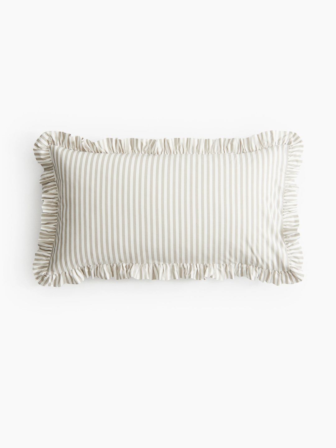 H&M Frill-Trimmed Cotton Cushion Cover