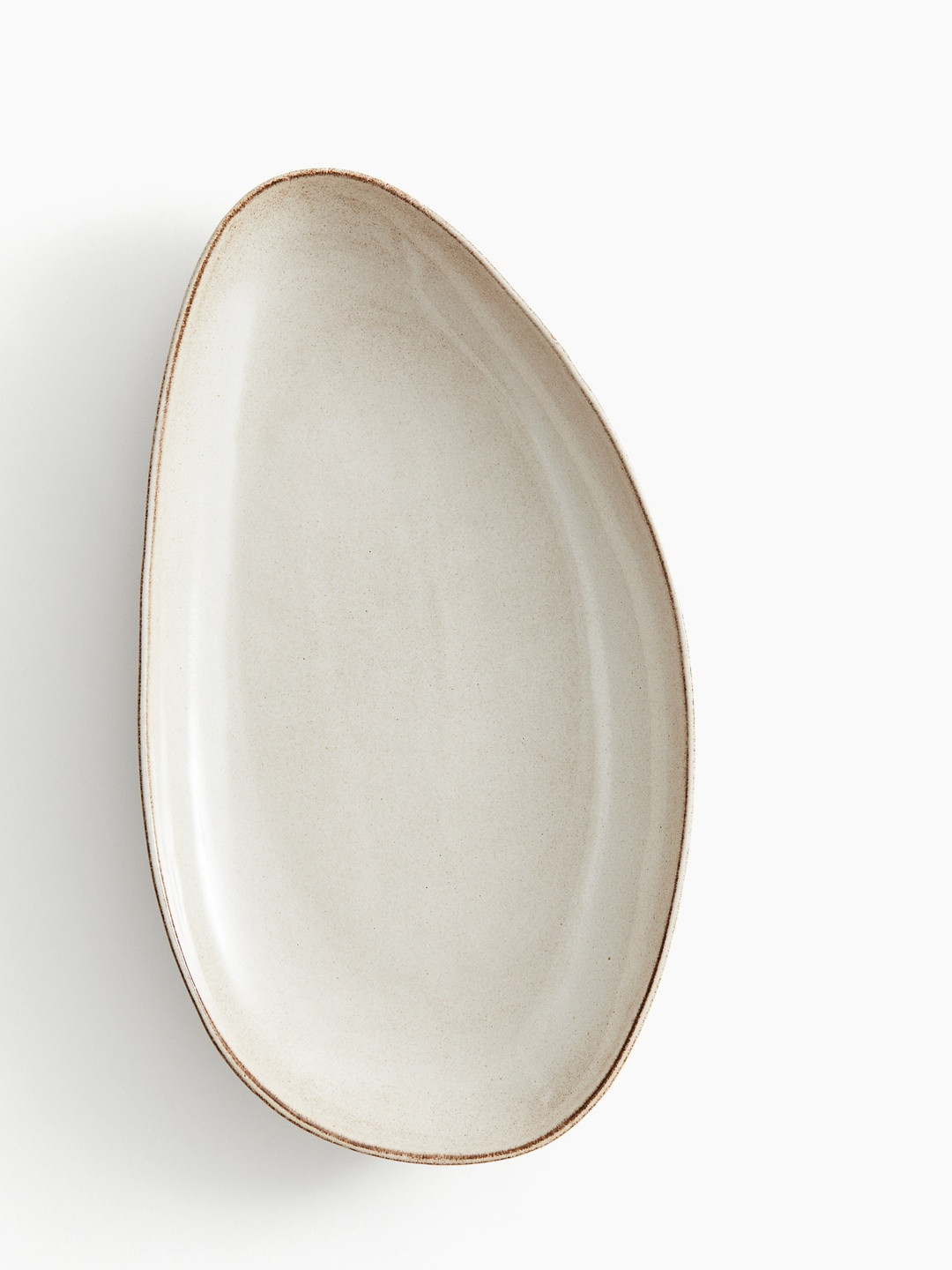 H&M Beige Large Stoneware Serving Dish