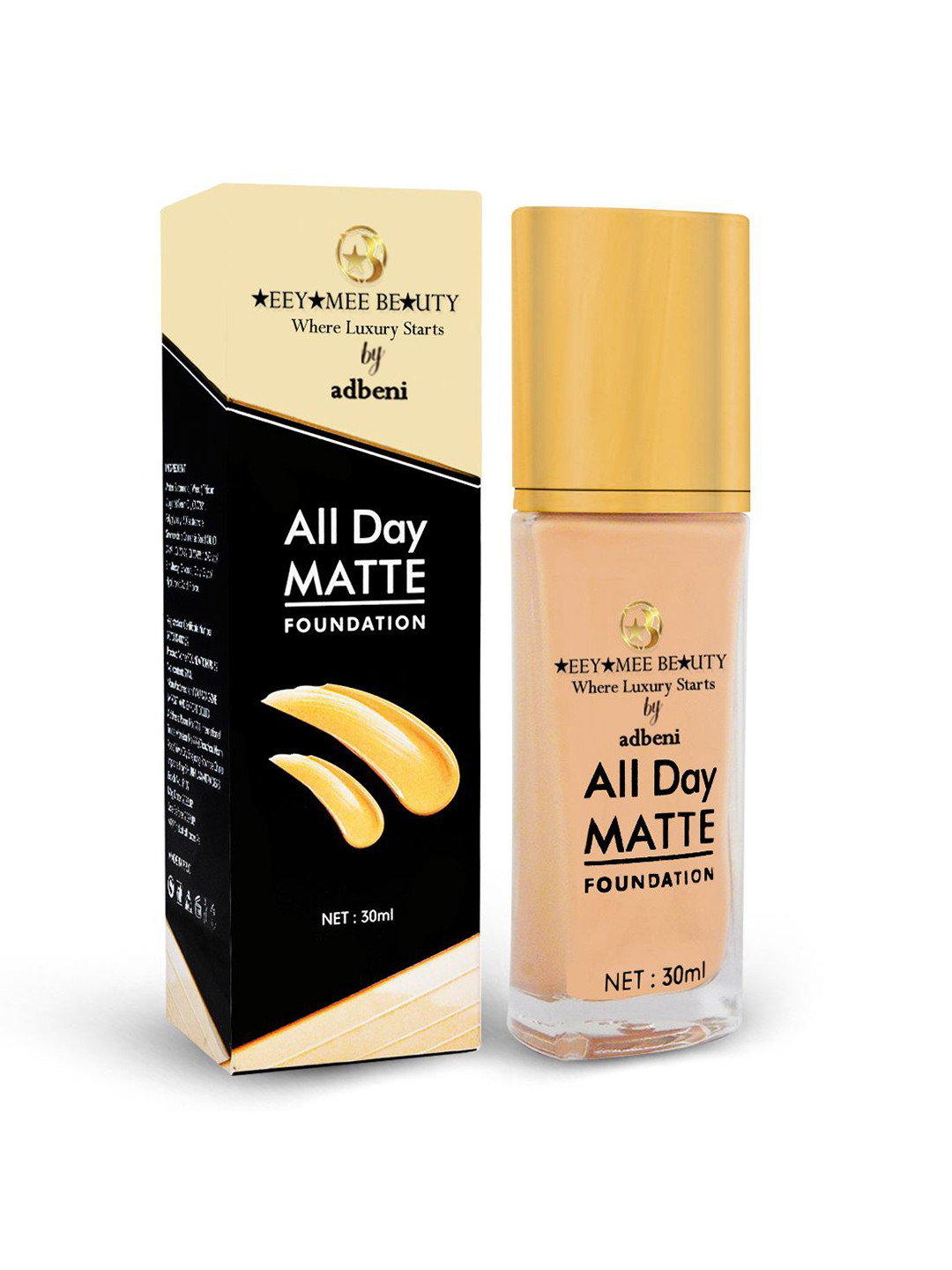 Adbeni All Day Matte High Coverage Foundation - 30 ml - Shade 03