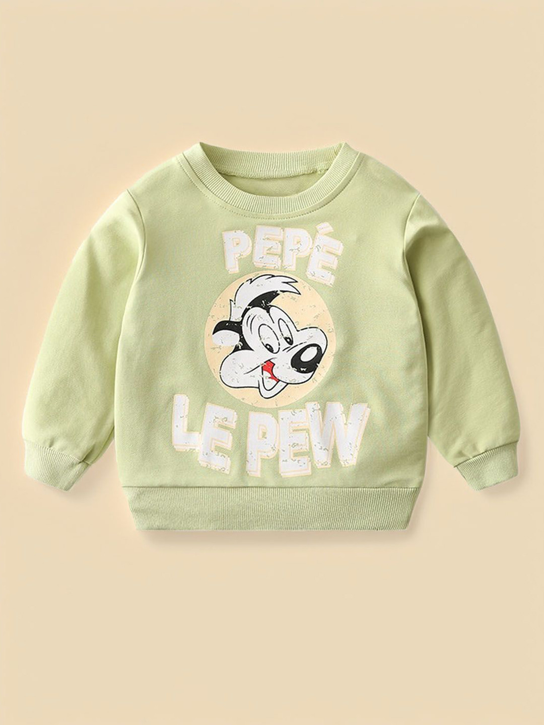 Xsole Boys Looney Tunes Graphic Printed Round Neck Long Sleeve Pullover