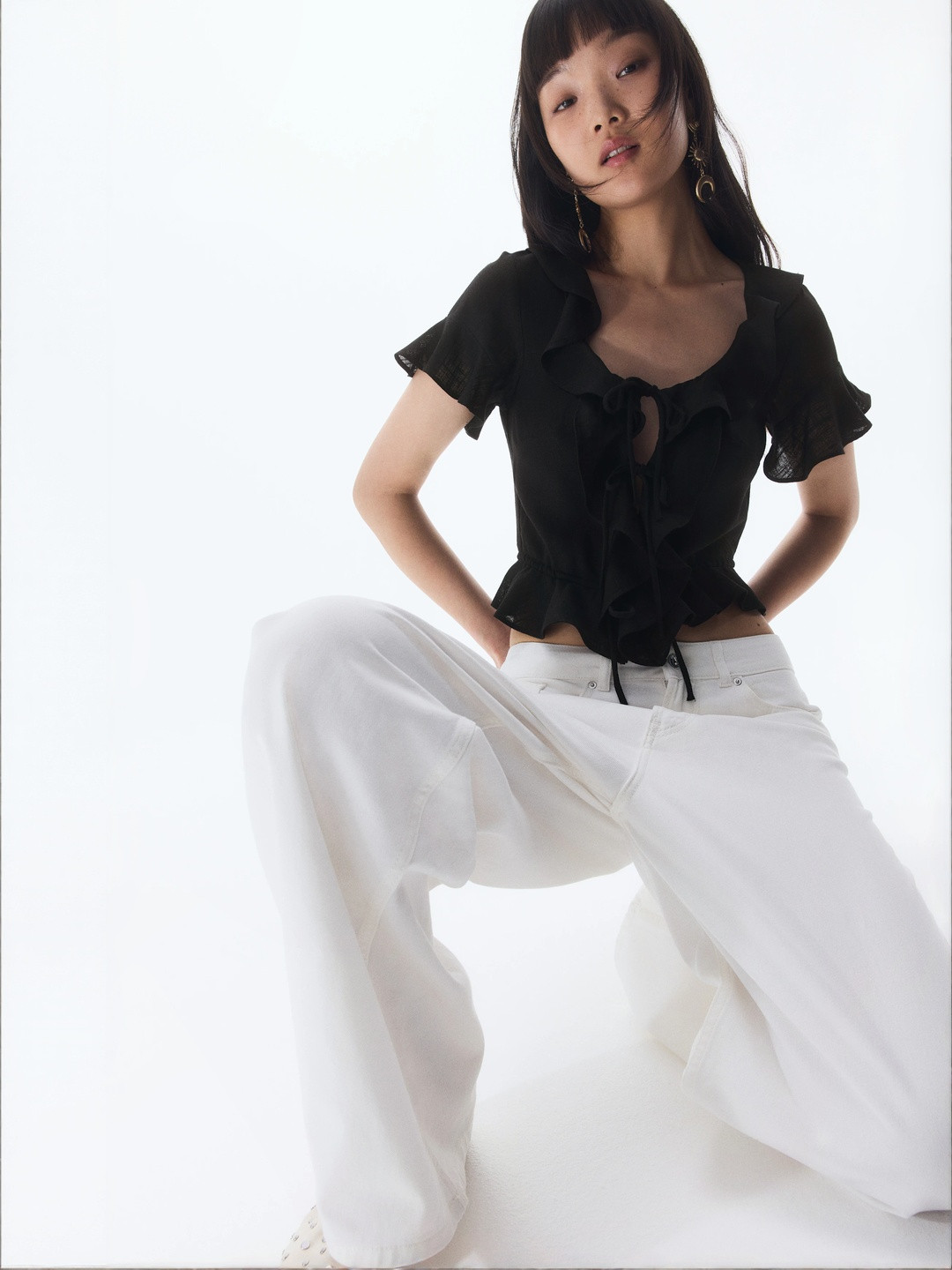 H&M Women Flounced Blouse