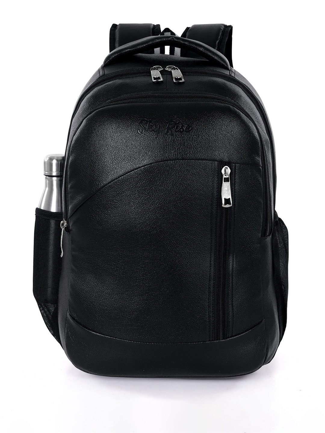 SKY RISE Unisex Textured Leather Laptop Backpack