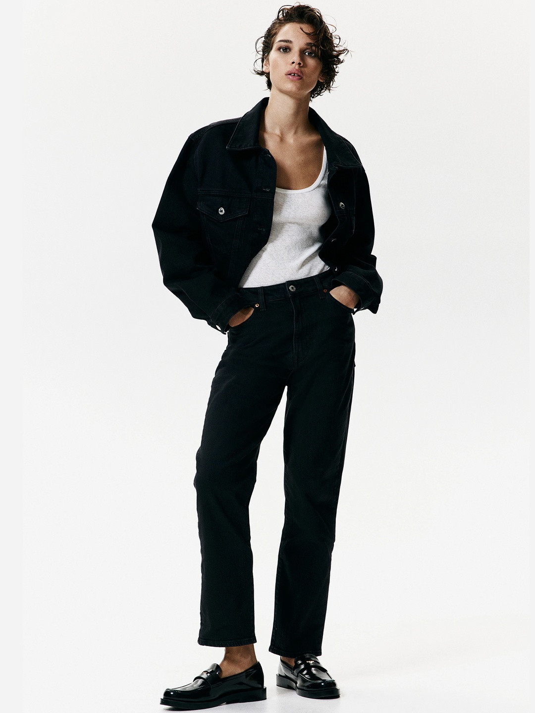 H&M Women Mom Ultra High Ankle Jeans