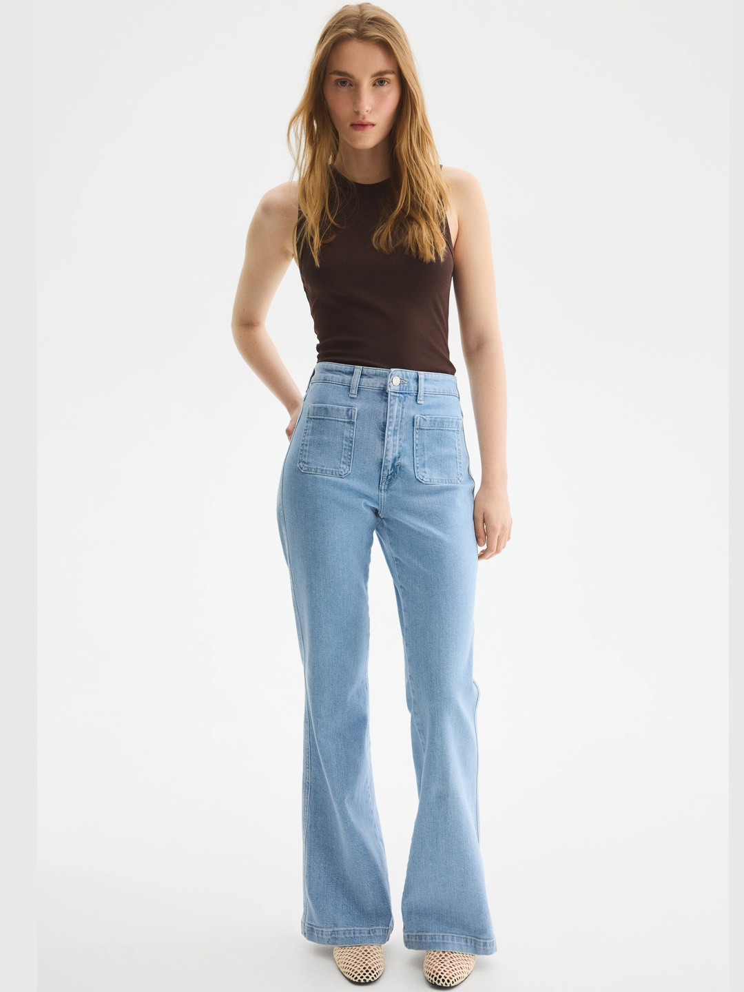 H&M Flared Ultra High Jeans
