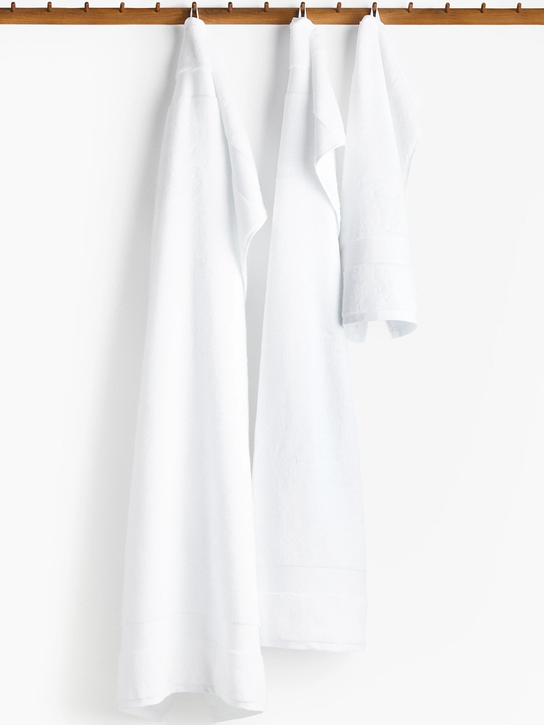 H&M White Soft Terry Bath Towel