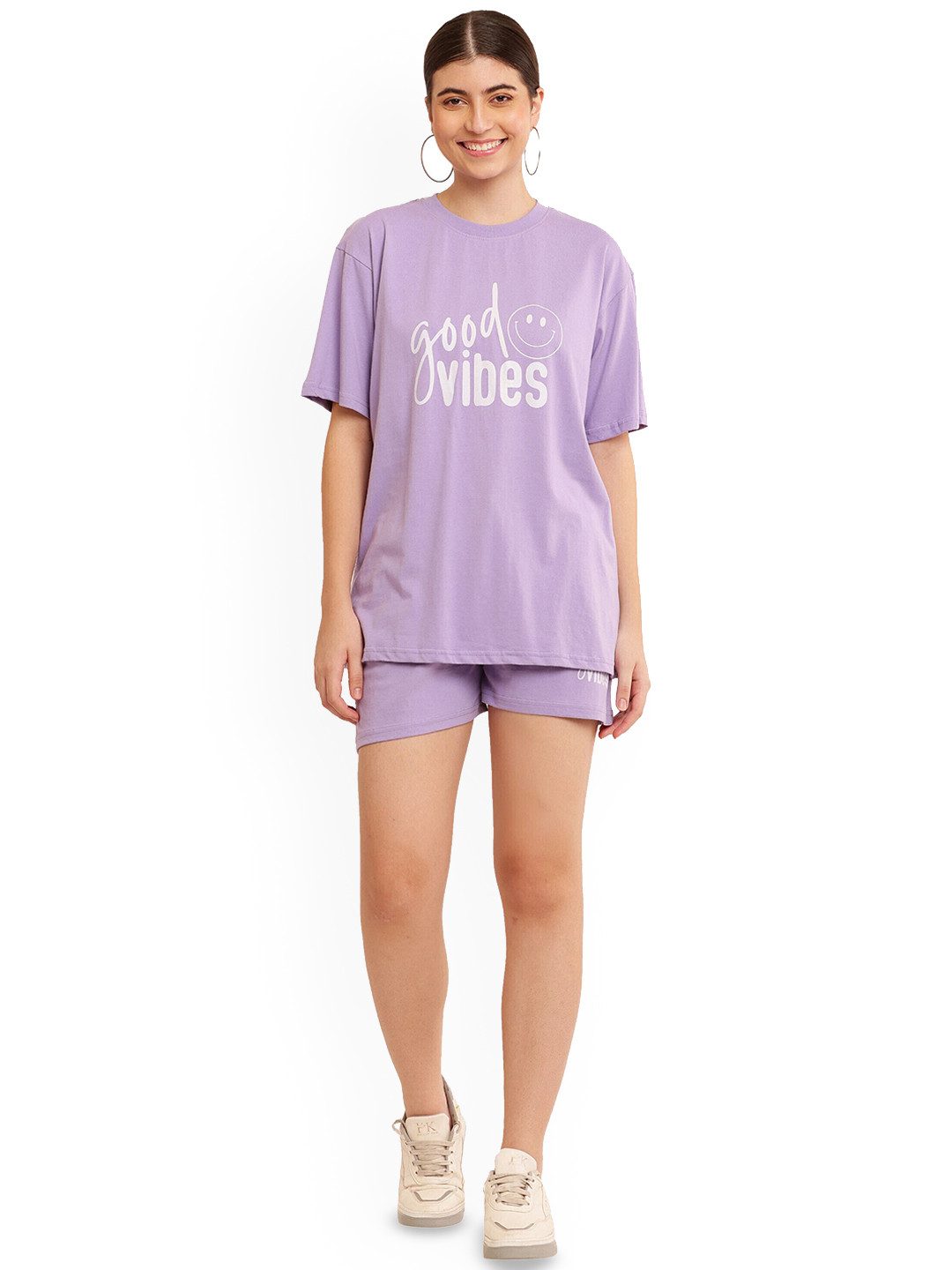 PRIYA POINT Women Pure Cotton Printed Night suit