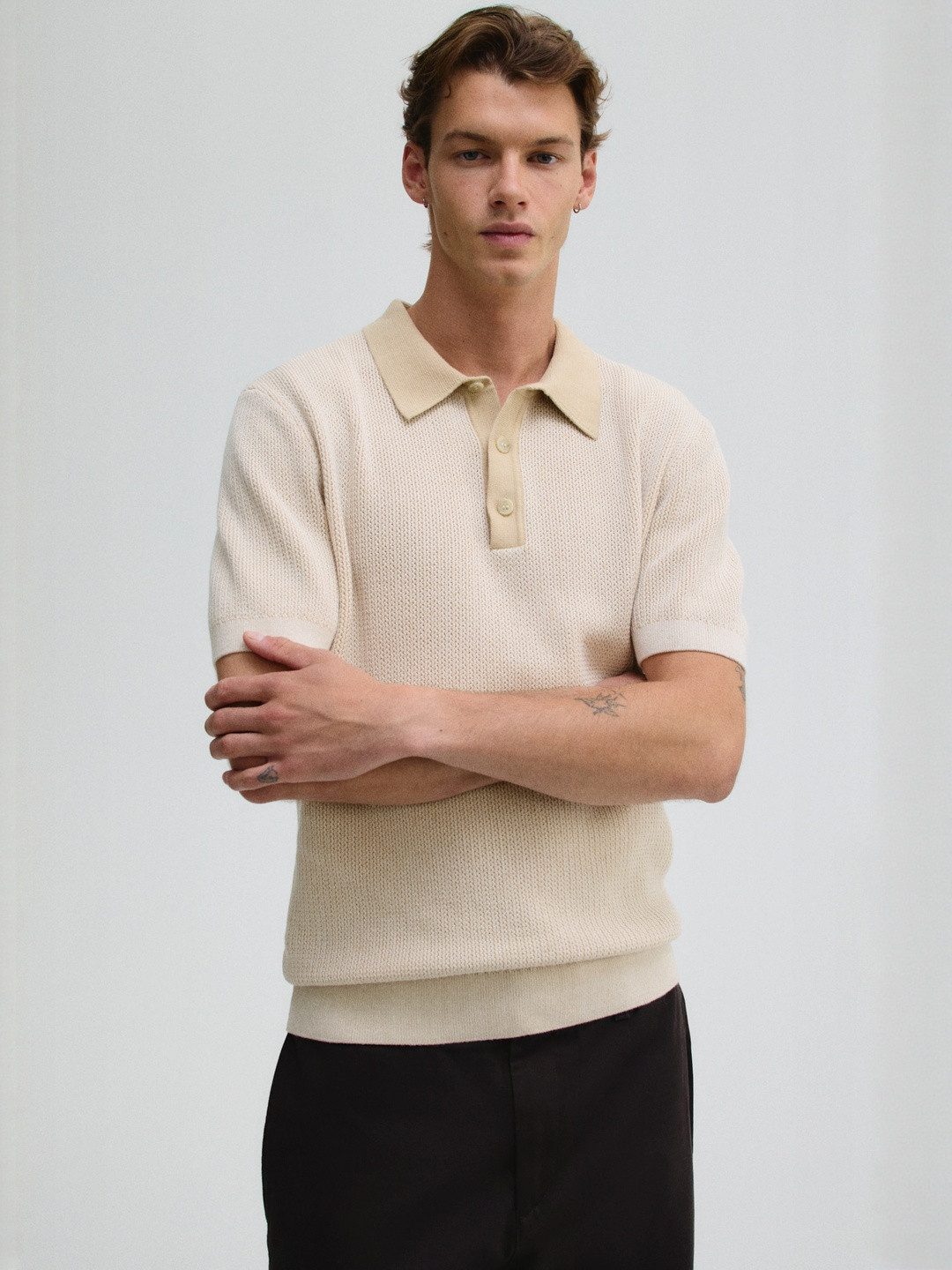 H&M Regular Fit Knitted Polo Shirt