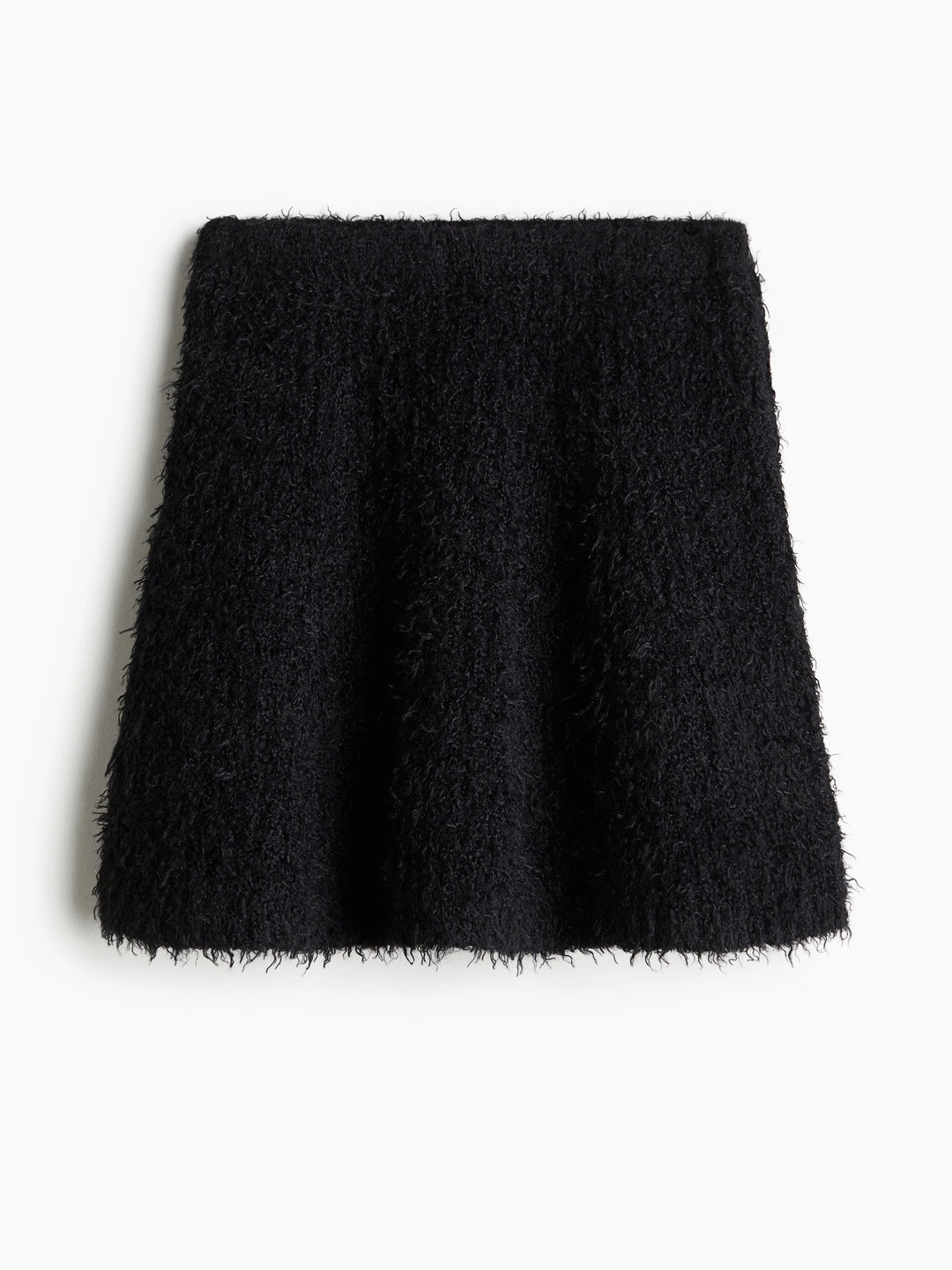 H&M Flared Fluffy-Knit Skirt