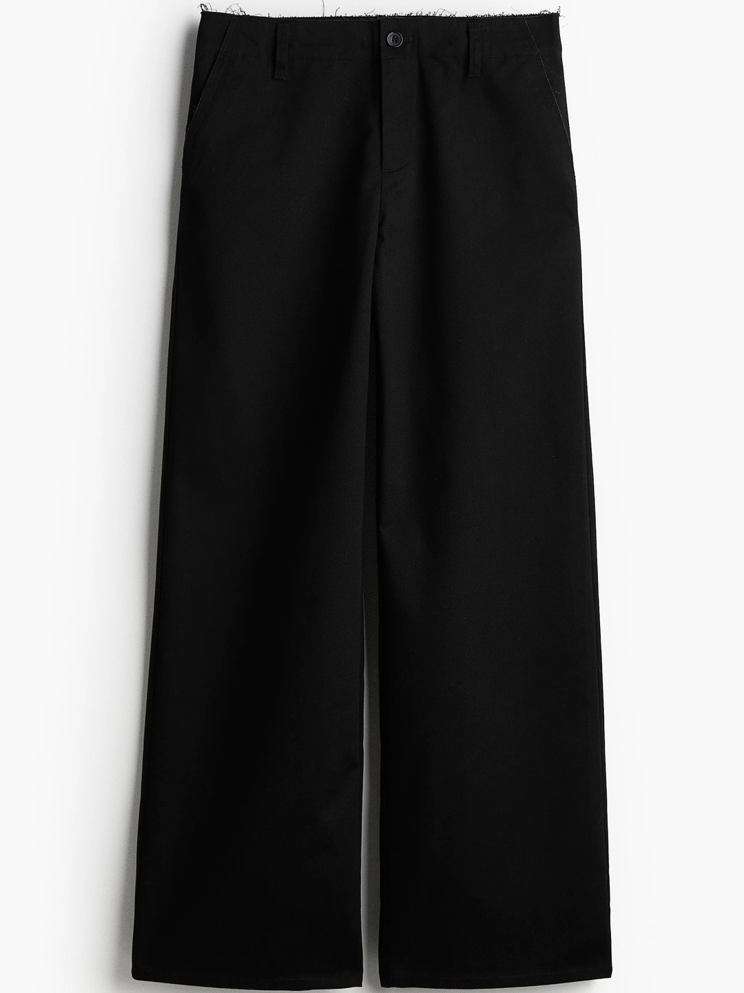 H&M Women Raw-Edge Twill Chinos Trousers