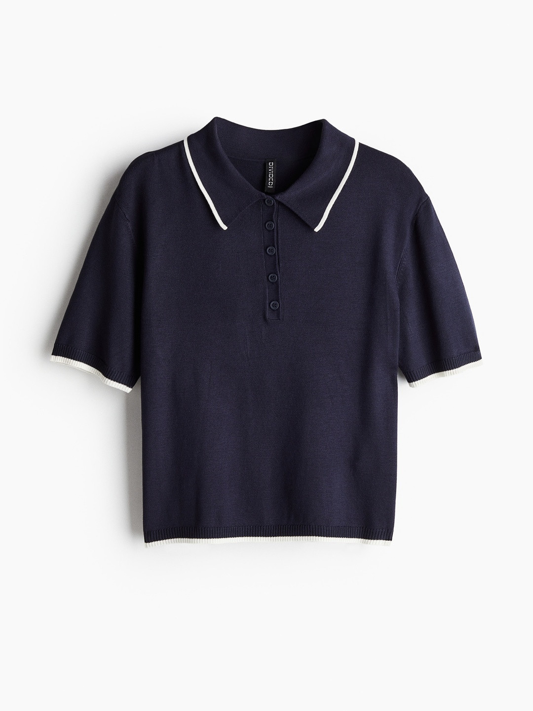 H&M Women Fine-Knit Polo Shirt