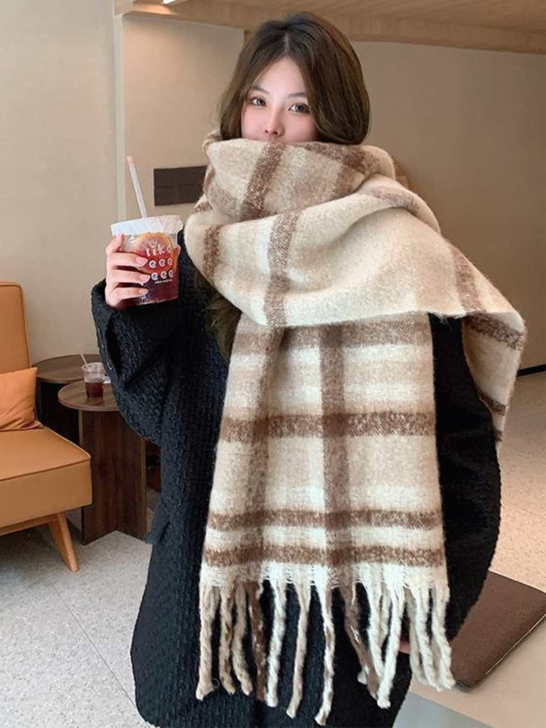CrossKulture Checked Woollen Scarf